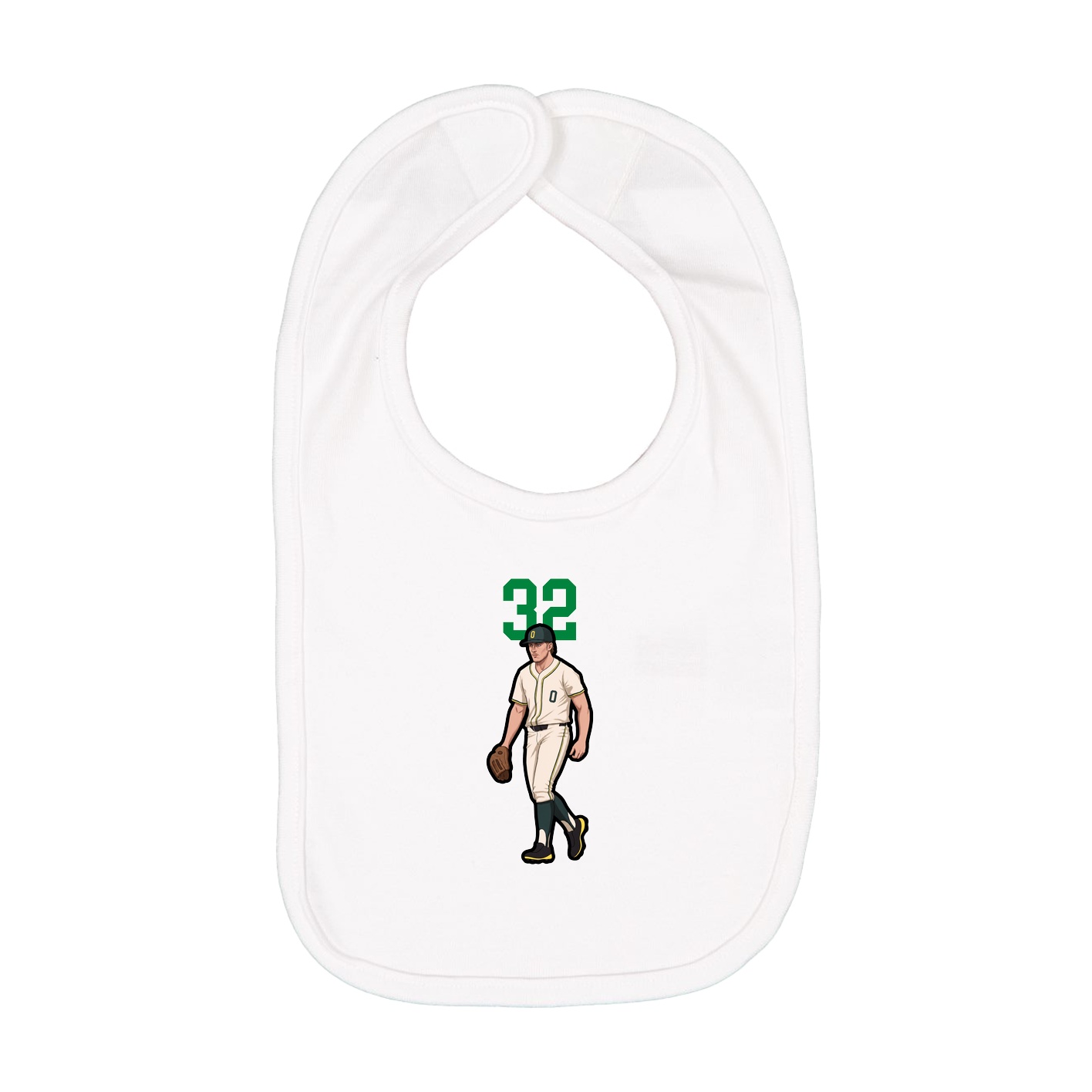 Infant Bib — Number Top in White