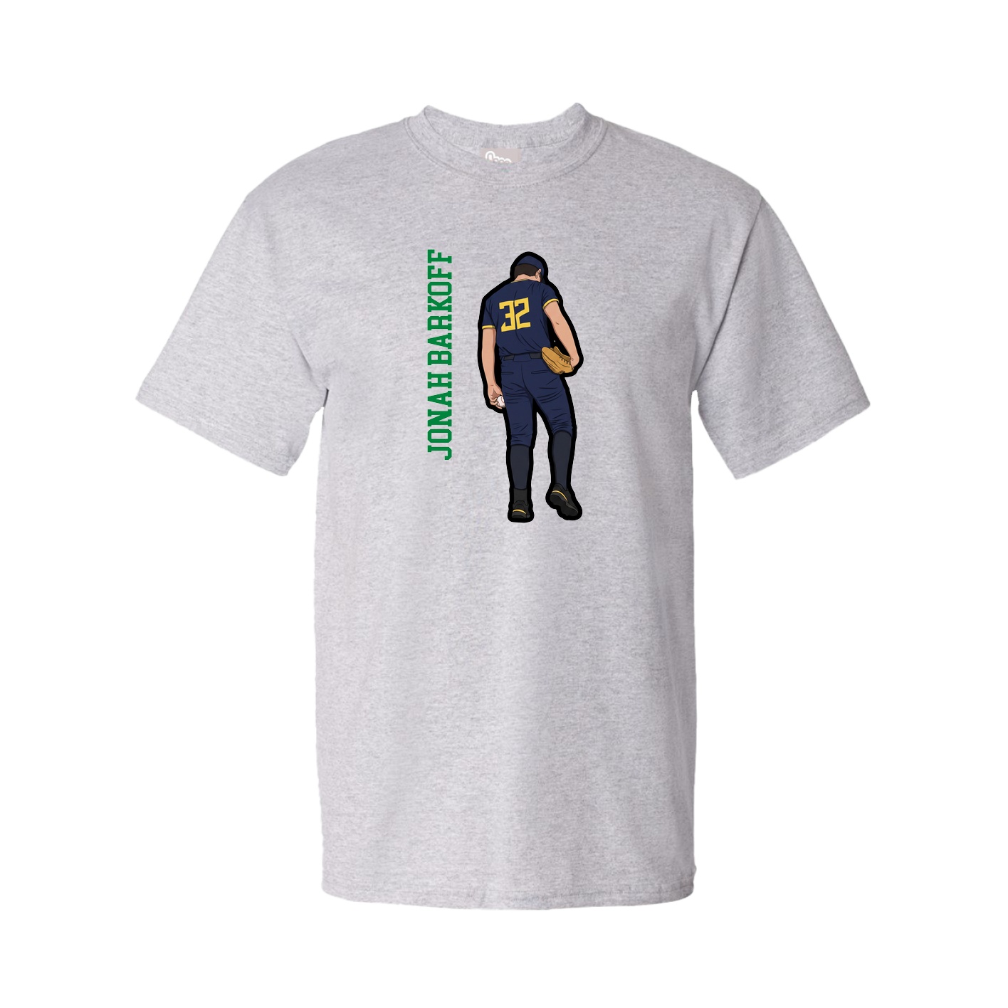 Youth Tee — Name Vertical in Grey