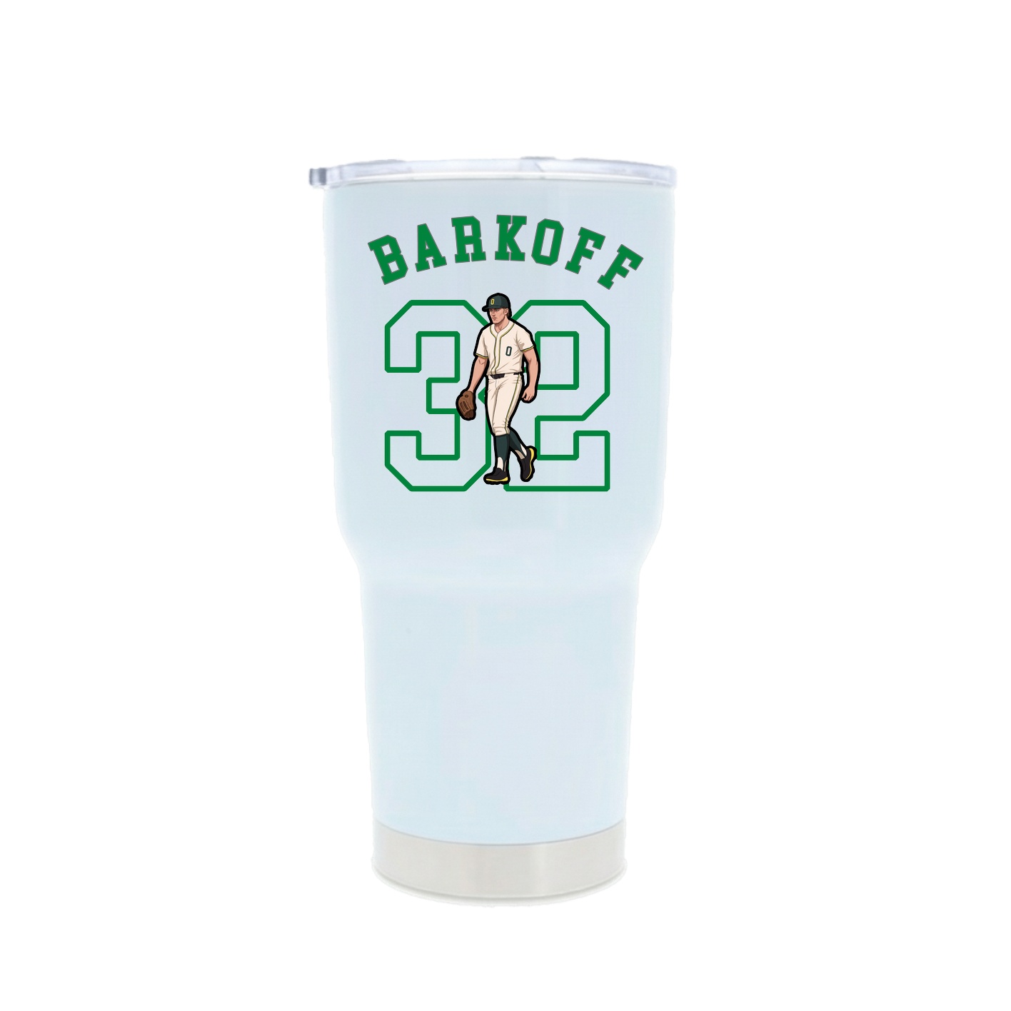 30oz Stainless Steel Tumbler — Shirsey Arch in White
