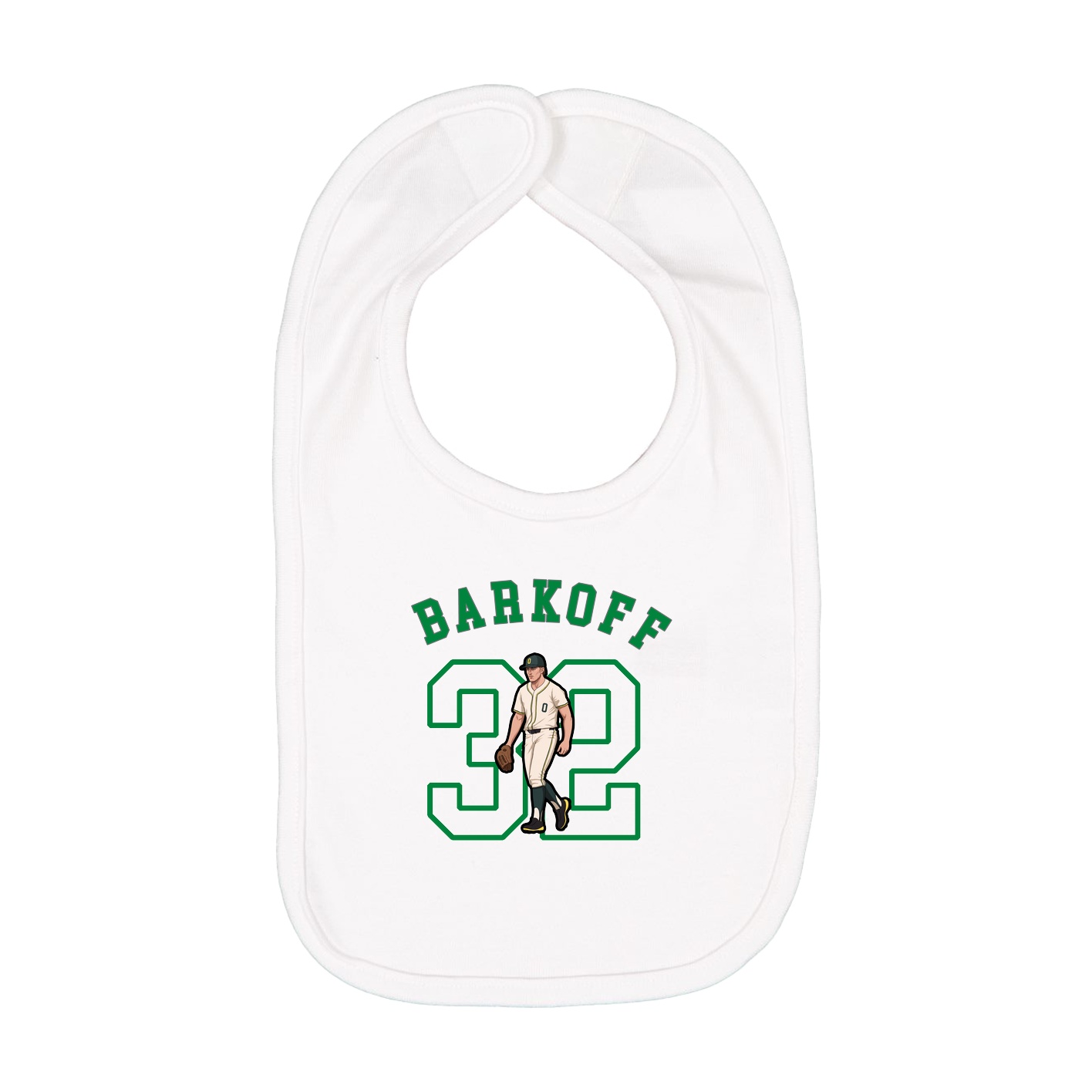 Infant Bib — Shirsey Arch in White