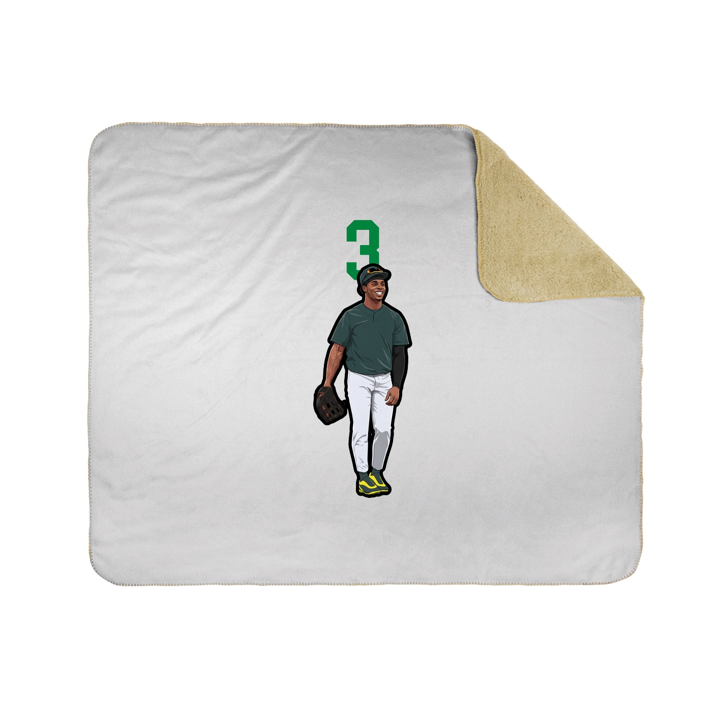 Throw Blanket — Number Top in White