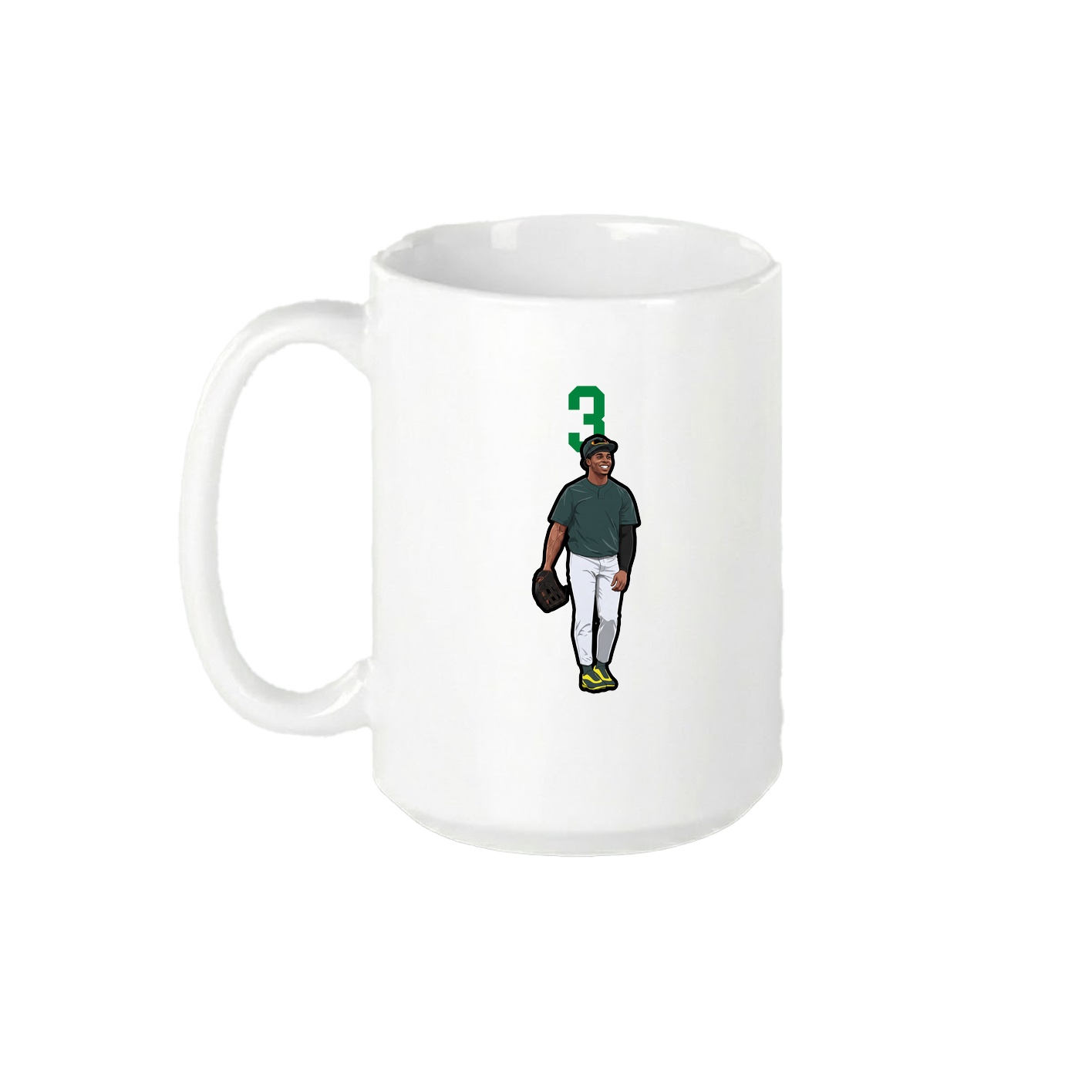 15oz Coffee Mug — Number Top in White