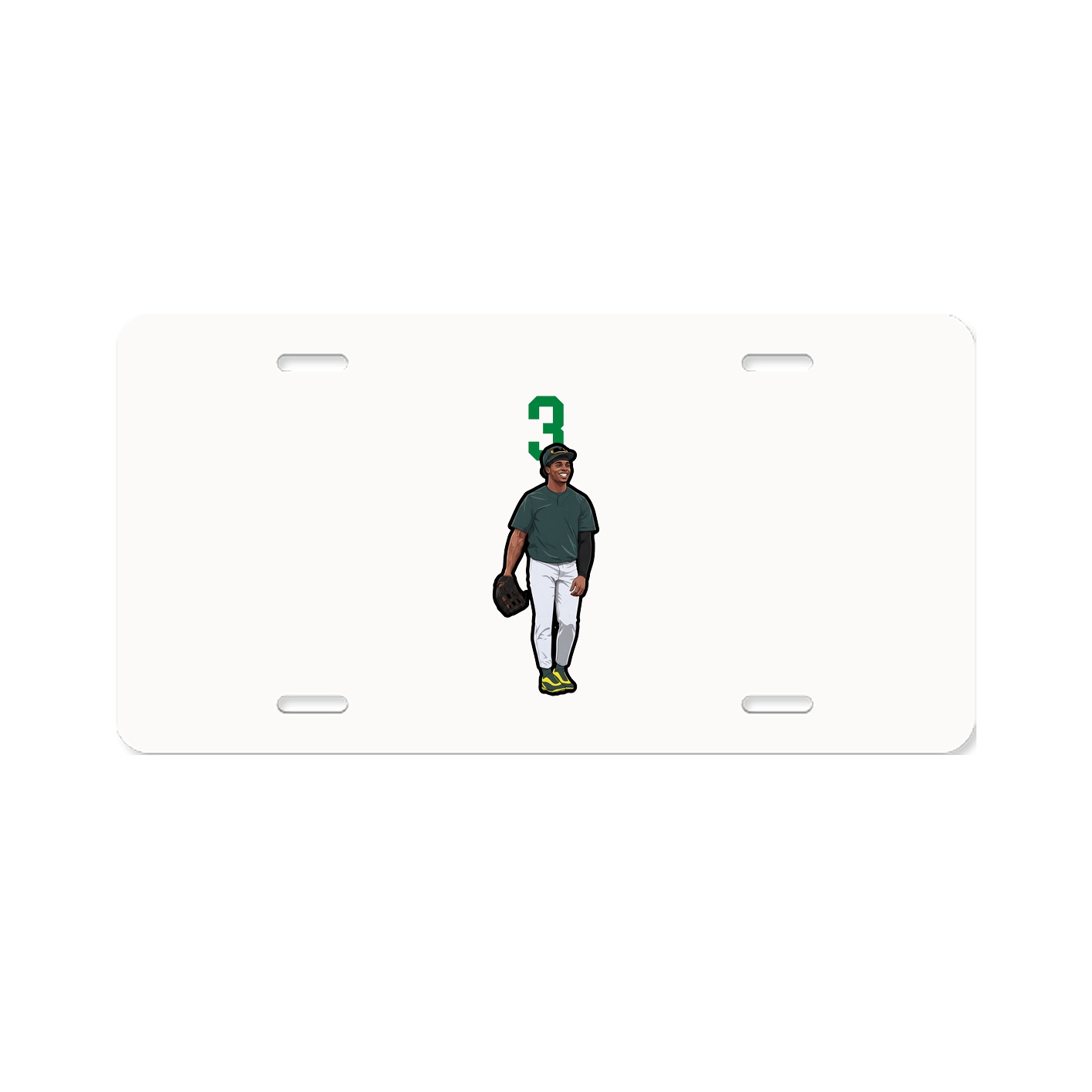 License Plate — Number Top in Classic