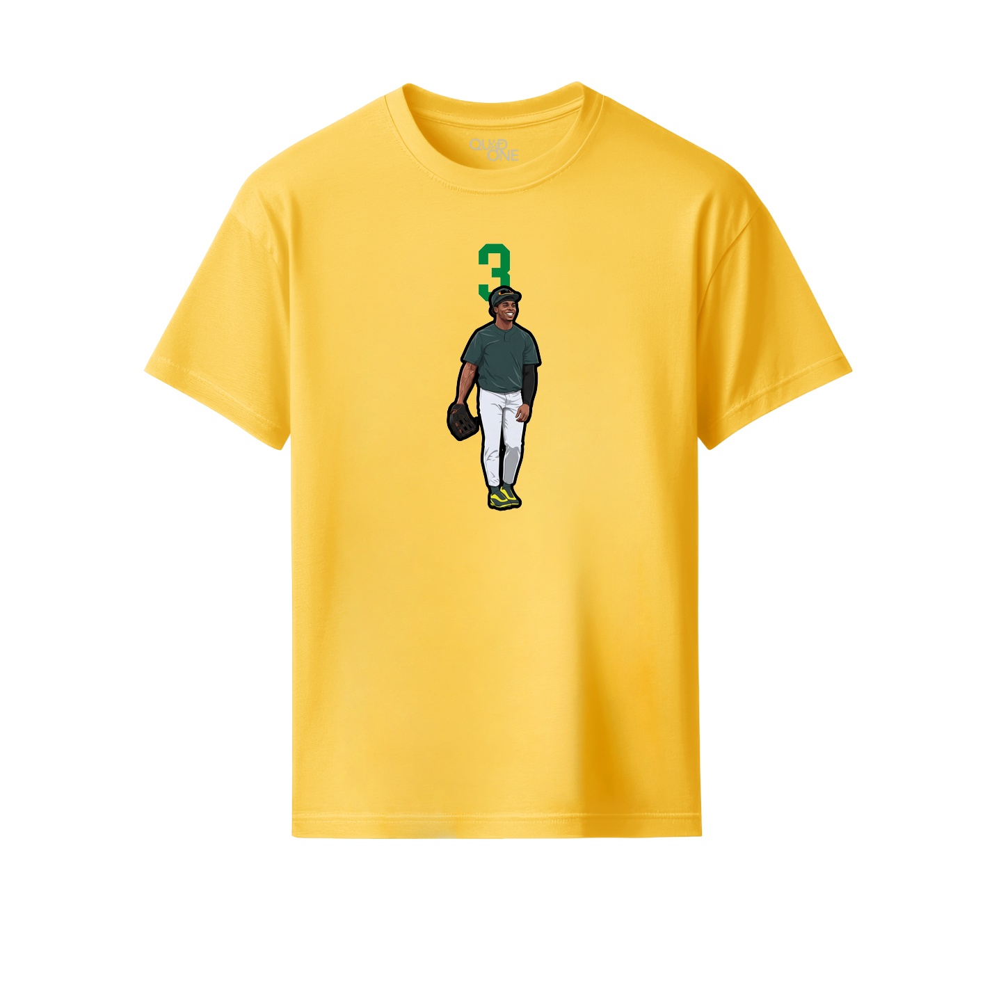 Youth Tee — Number Top in Yellow