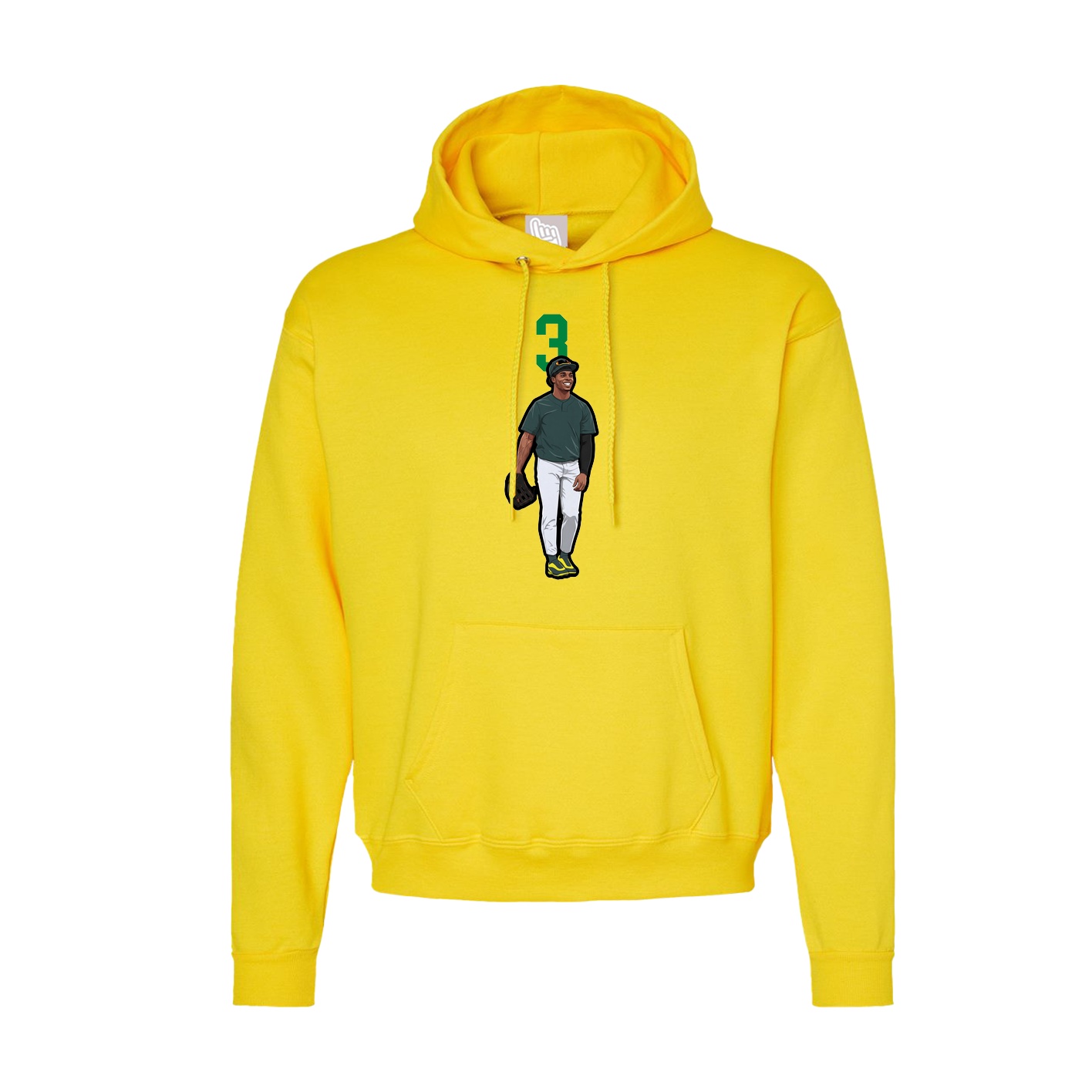 Hoodie — Number Top in Yellow