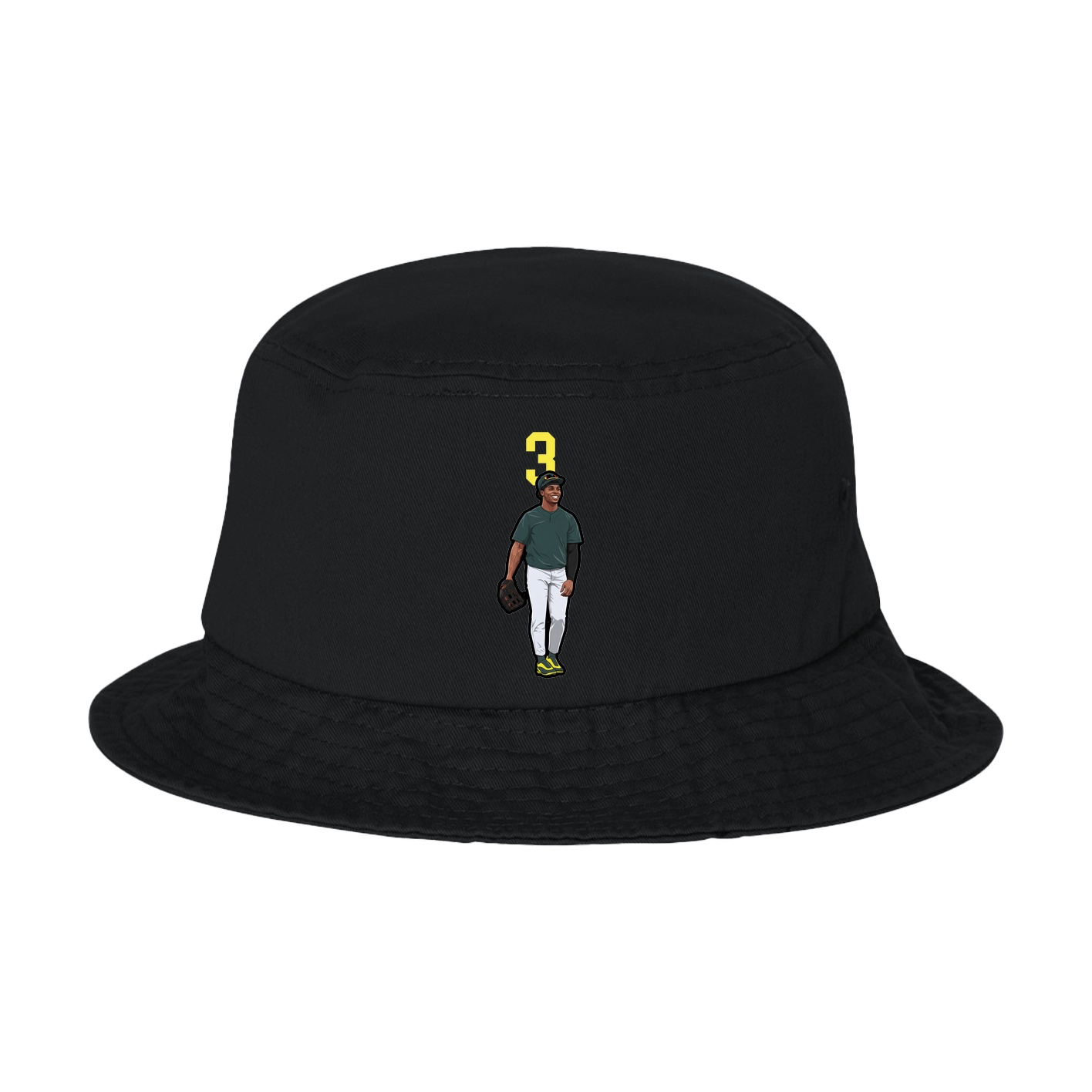 Bucket Cap — Number Top in Black