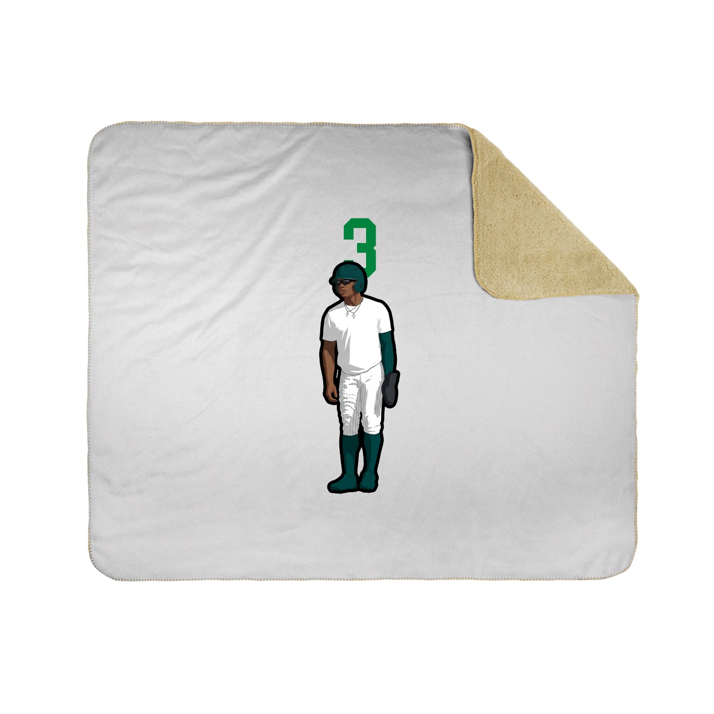 Throw Blanket — Number Top in White
