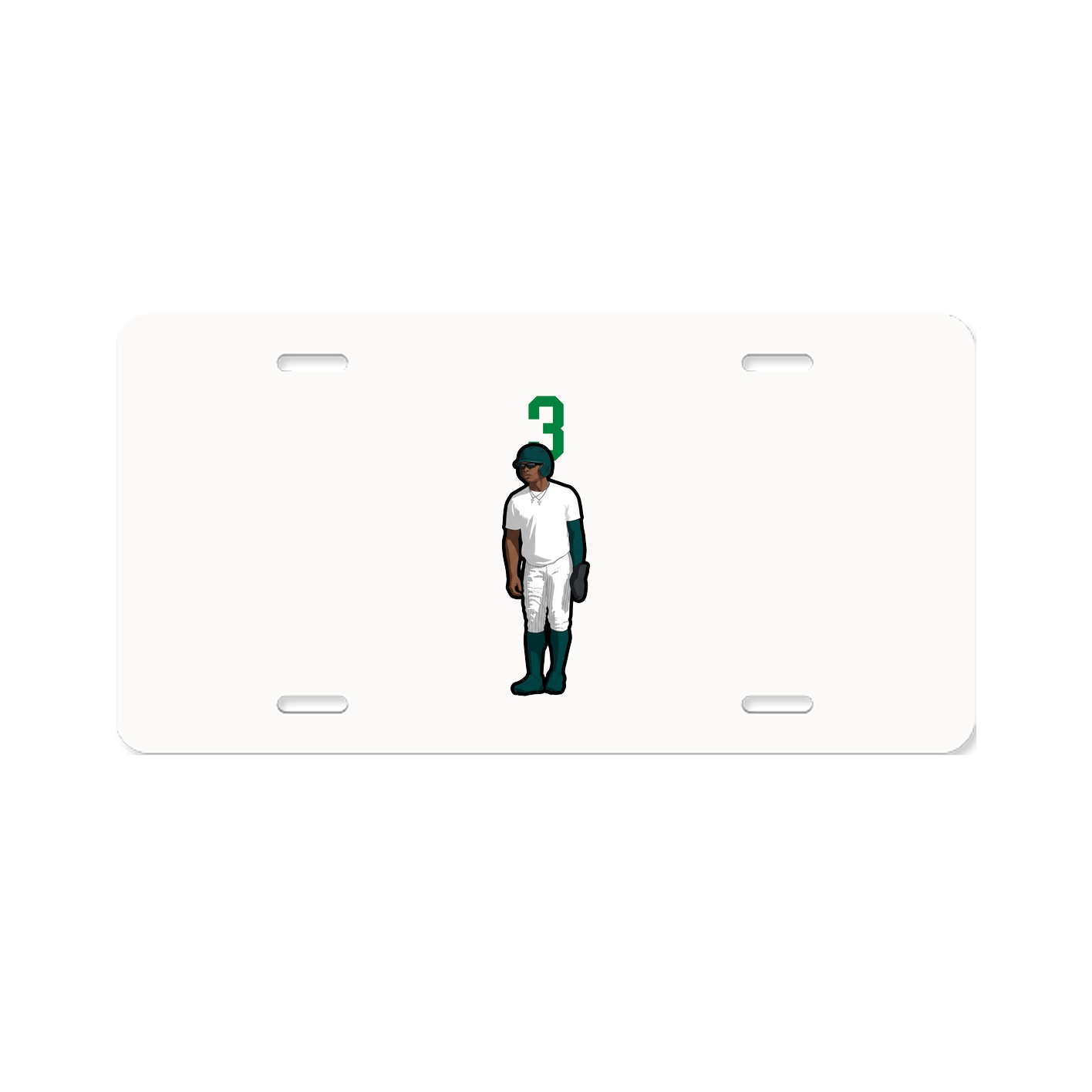 License Plate — Number Top in Classic