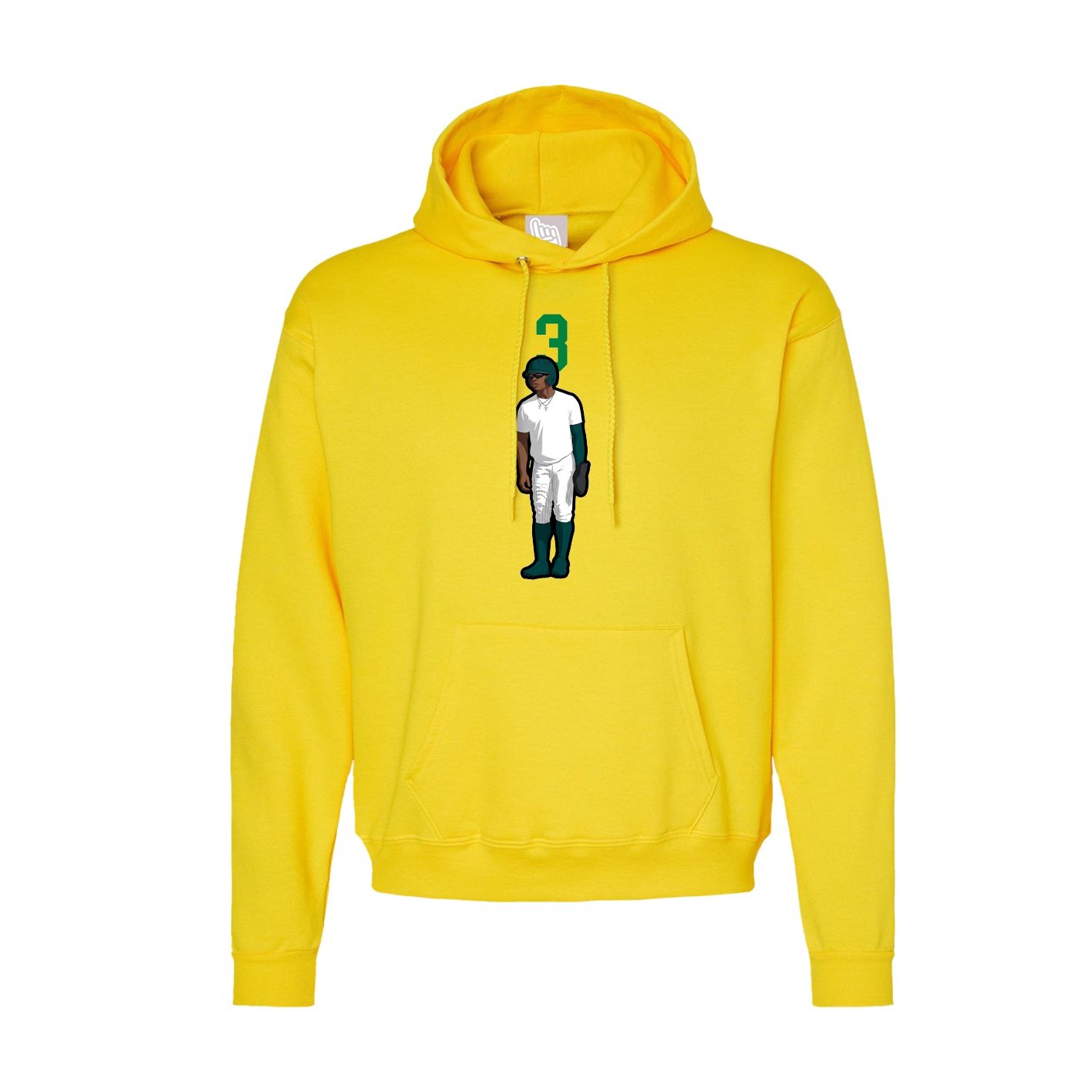 Hoodie — Number Top in Yellow