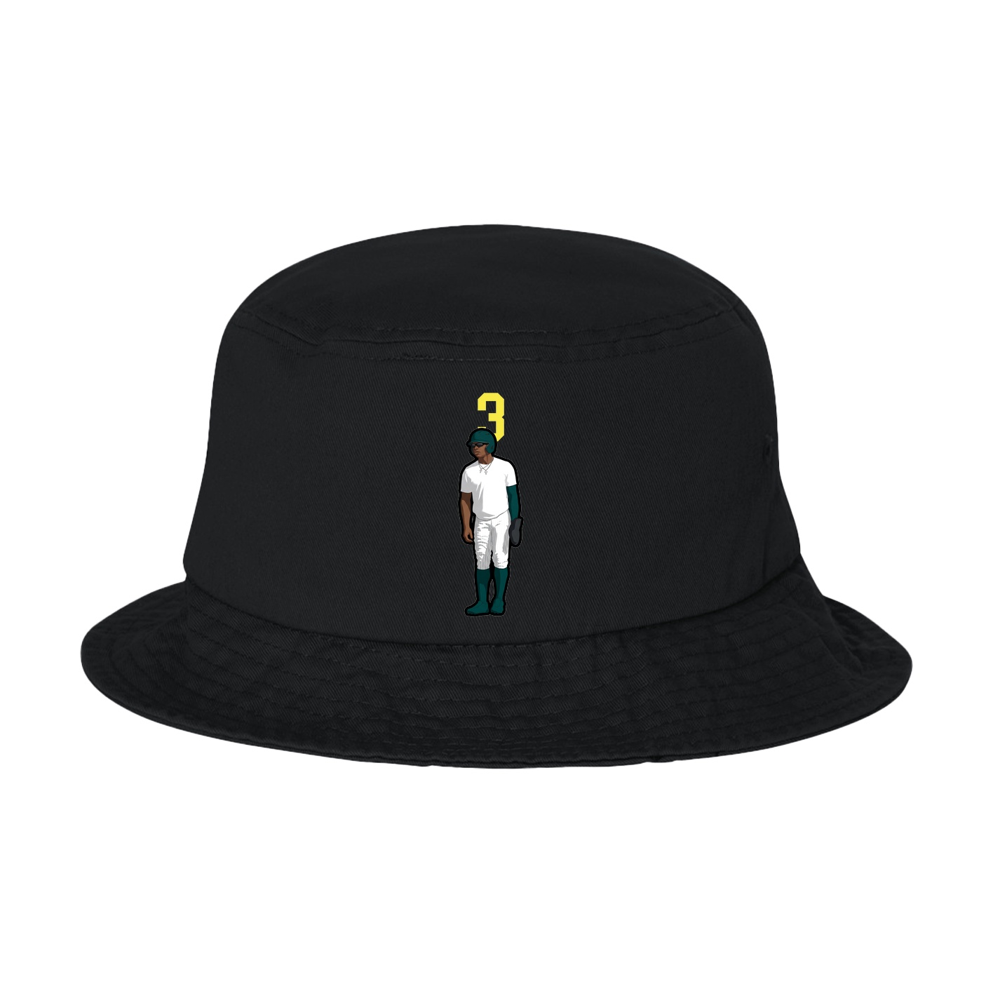 Bucket Cap — Number Top in Black
