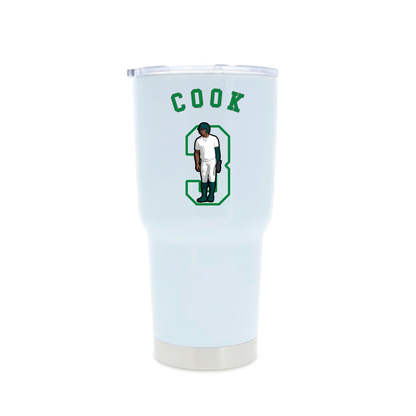 30oz Stainless Steel Tumbler — Shirsey Arch in White