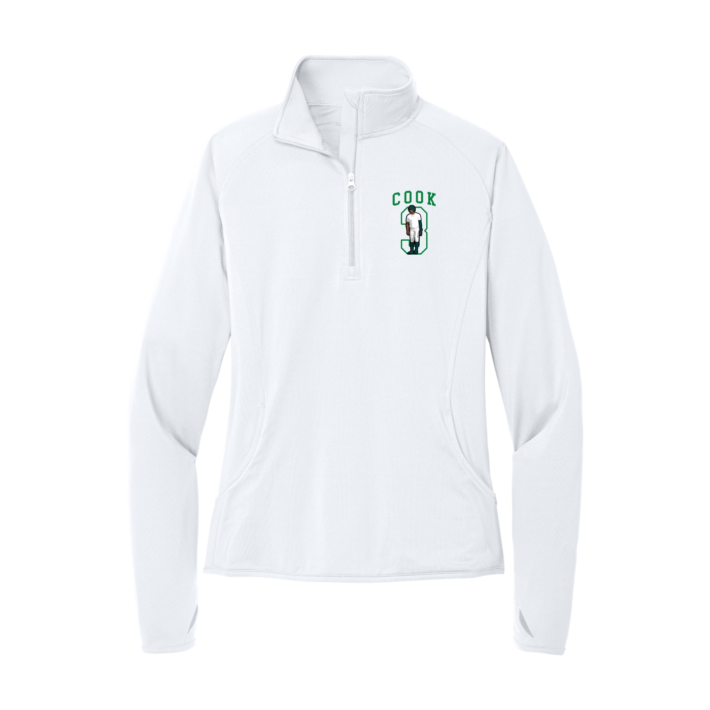 Women's Q-Zip Pullover — Shirsey in White