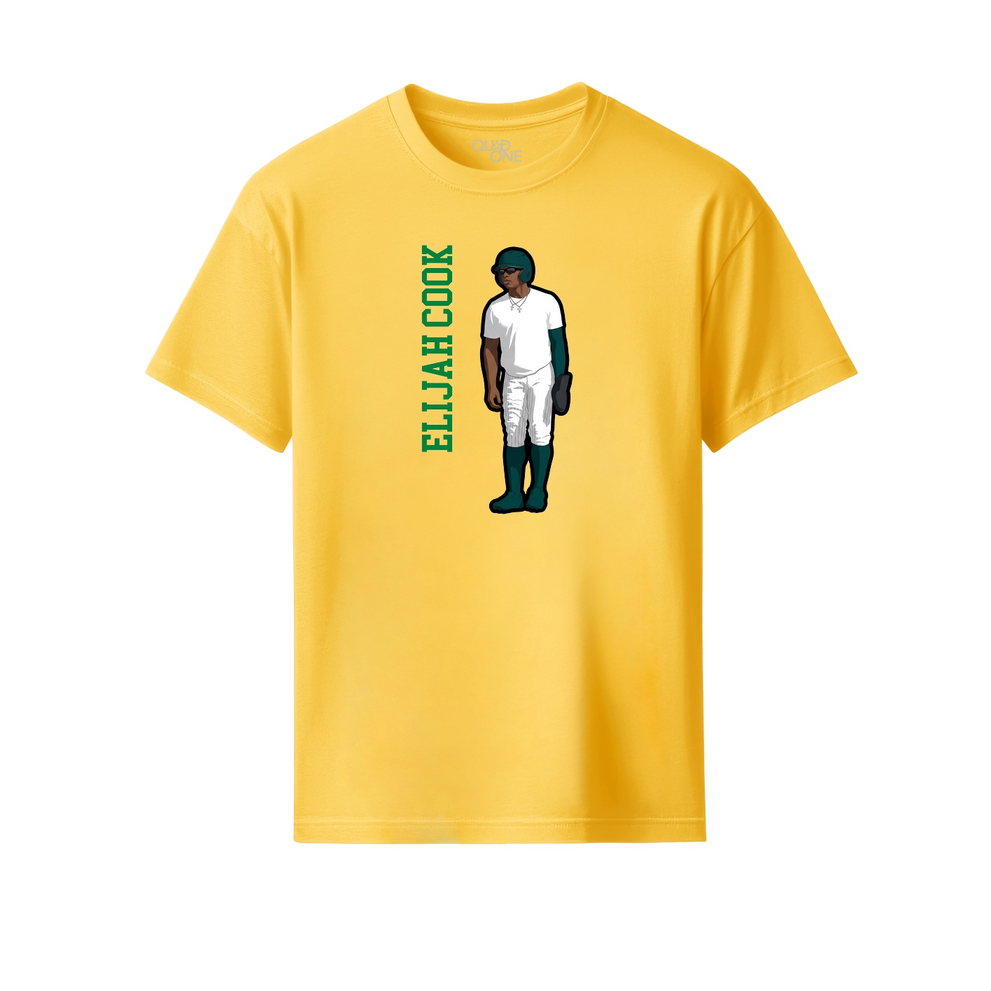 Youth Tee — Name Vertical in Yellow