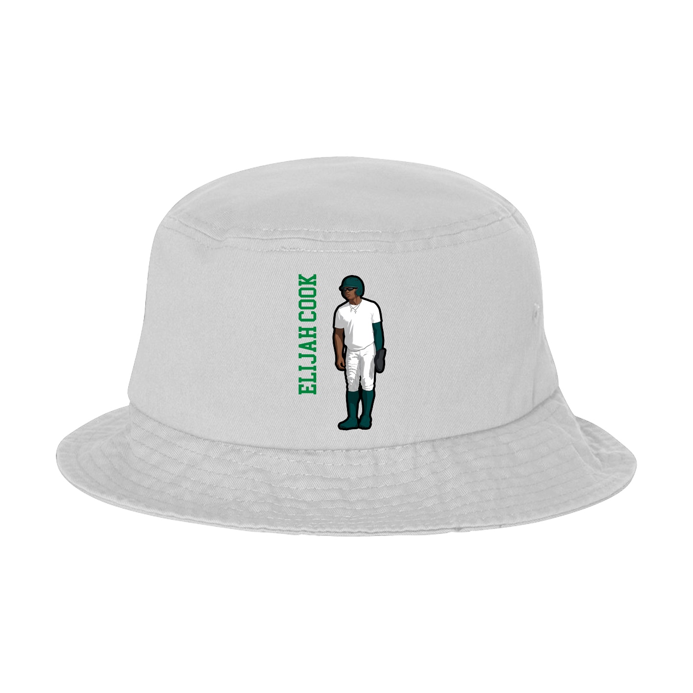 Bucket Cap — Name Vertical in White