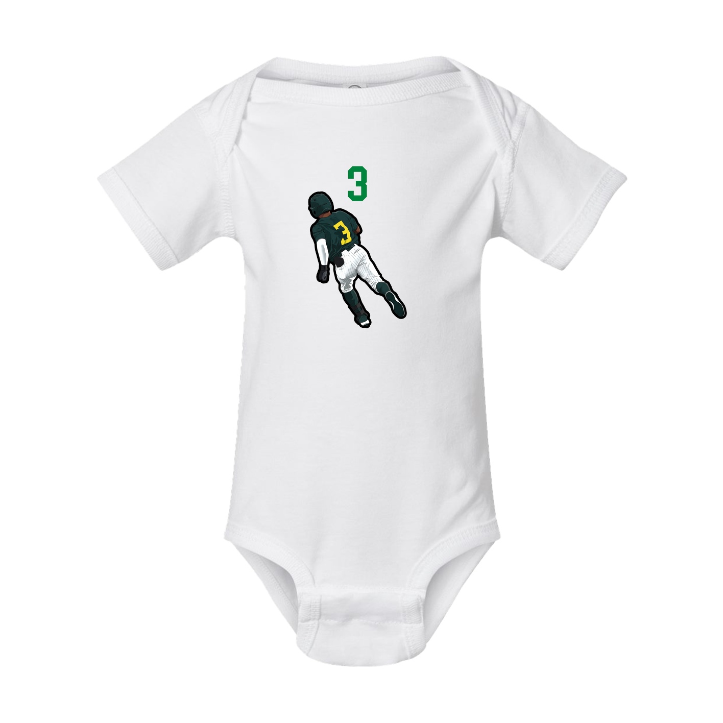 Baby Onesie — Number Top in White
