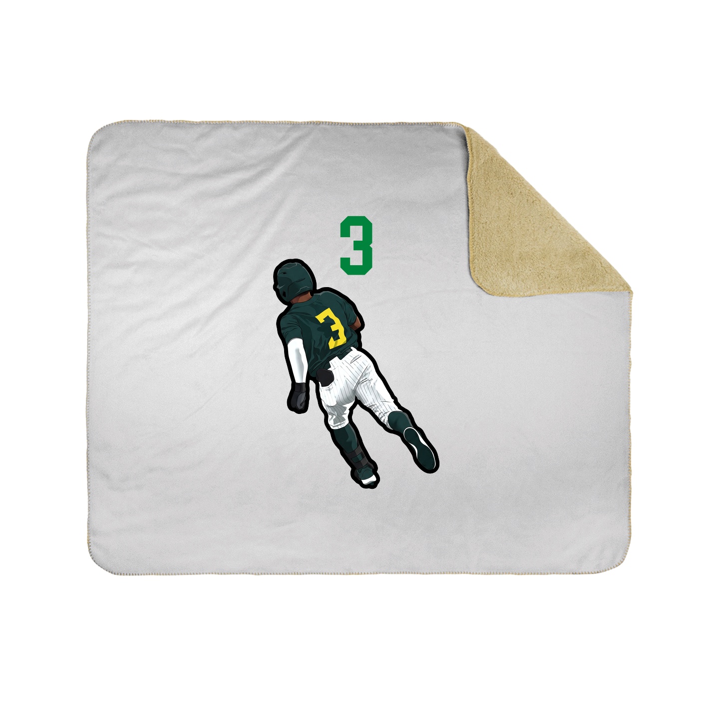 Throw Blanket — Number Top in White
