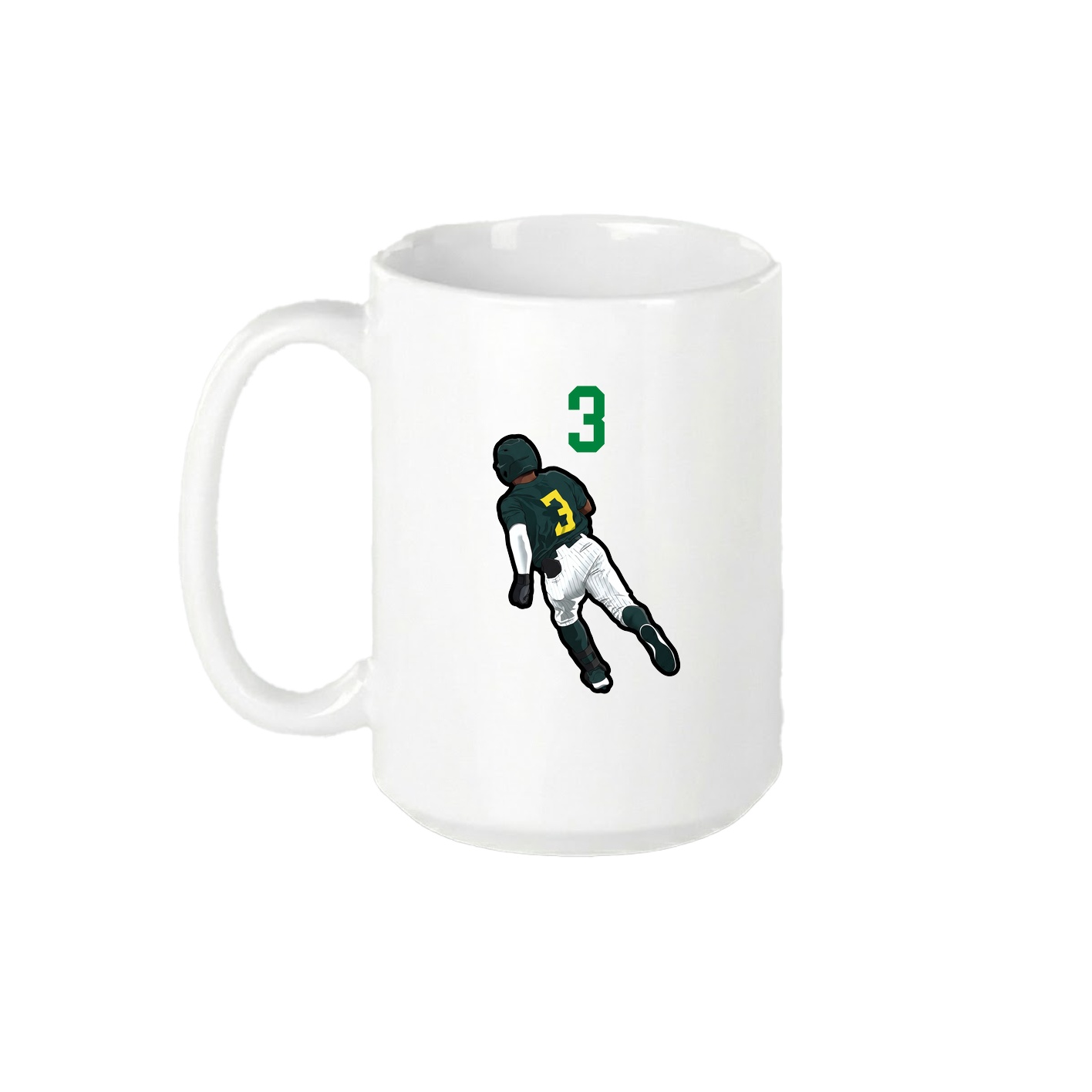 15oz Coffee Mug — Number Top in White
