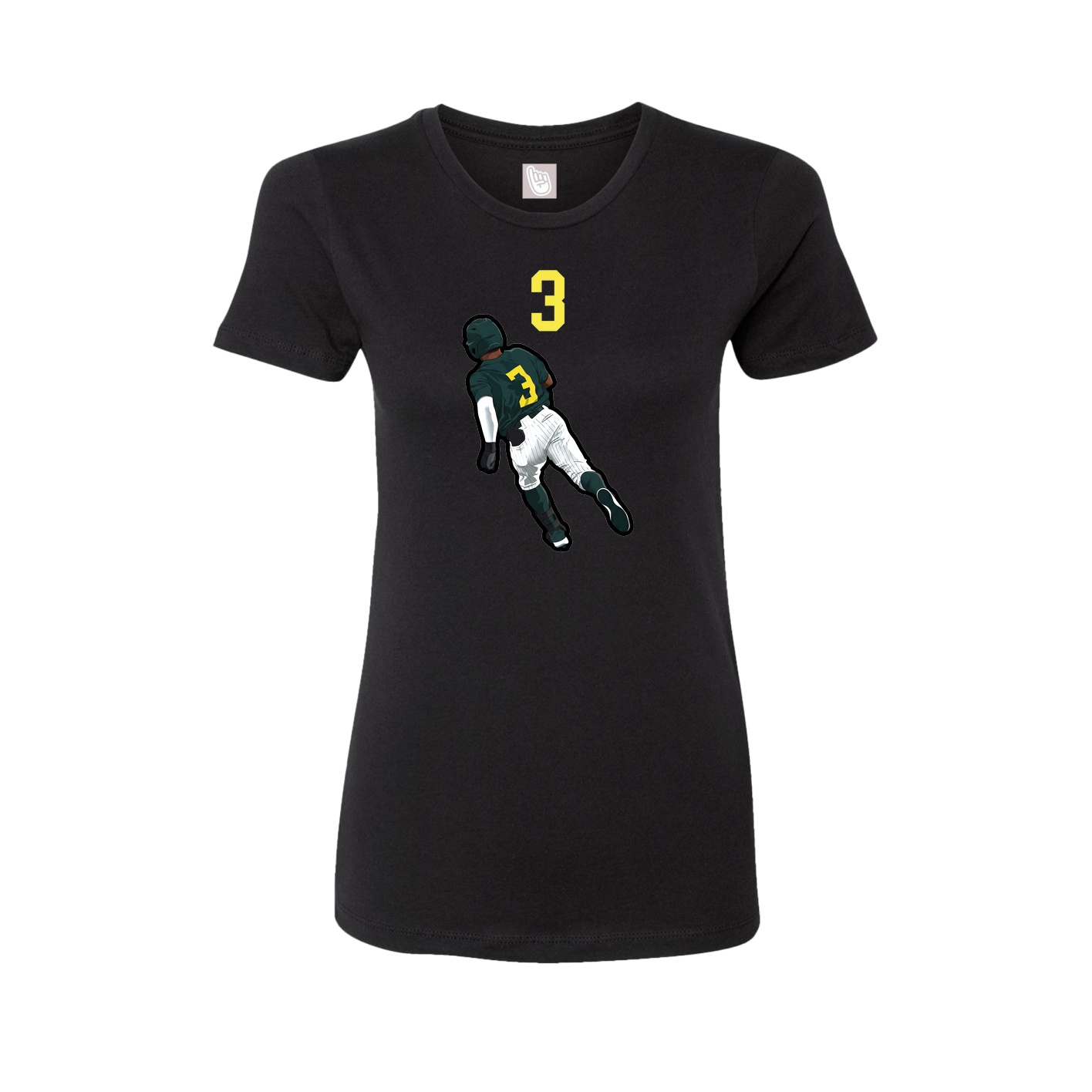 Womens Tee — Number Top in Black