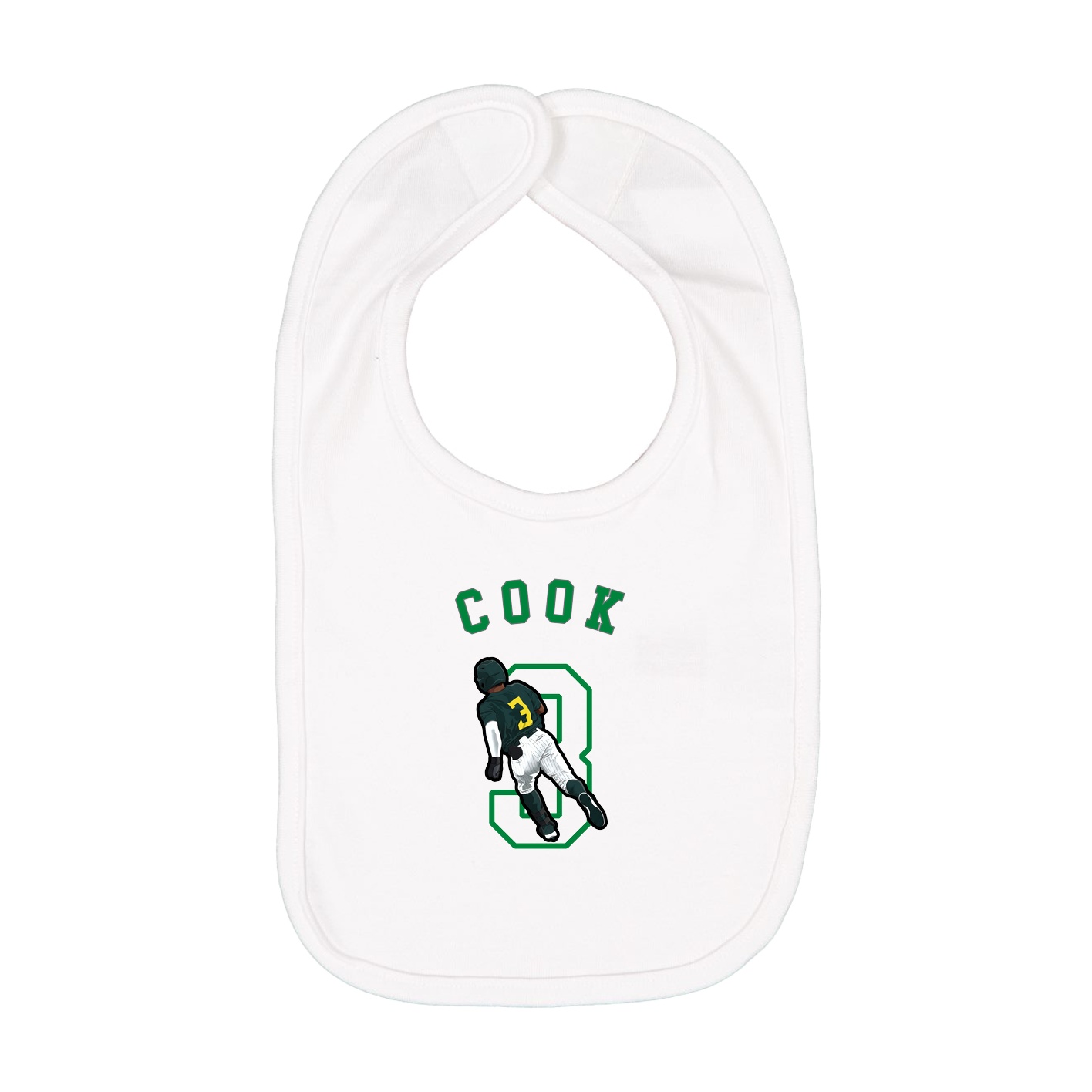 Infant Bib — Shirsey Arch in White
