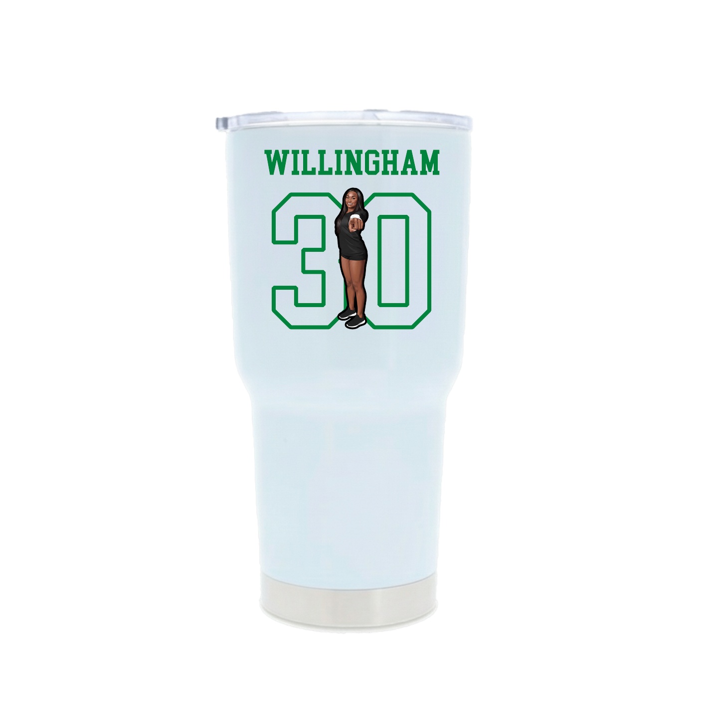 30oz Stainless Steel Tumbler — Shirsey in White