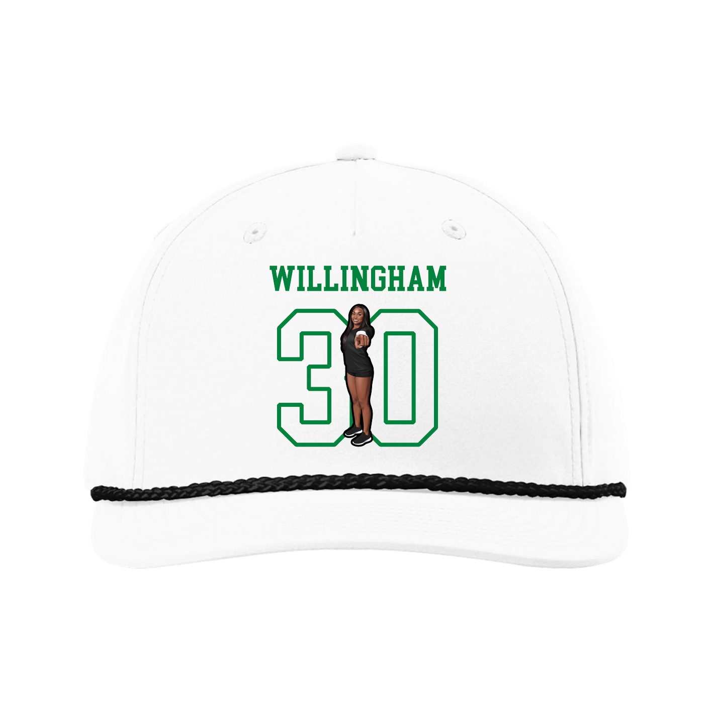 Five-Panel Classic Rope Cap — Shirsey in White