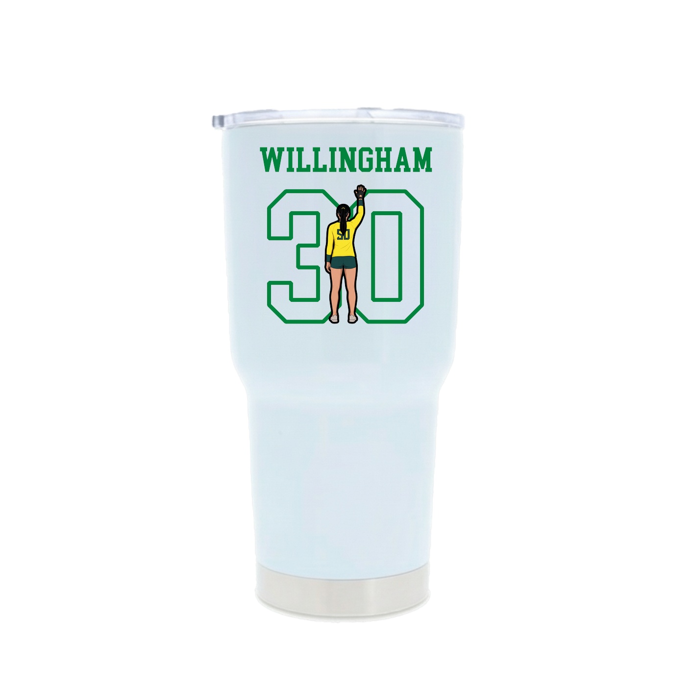 30oz Stainless Steel Tumbler — Shirsey in White