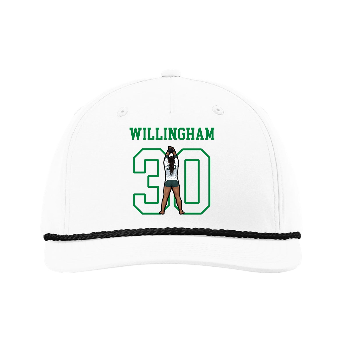 Five-Panel Classic Rope Cap — Shirsey in White