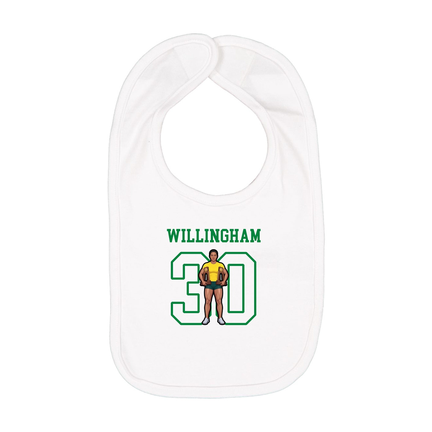 Infant Bib — Shirsey in White