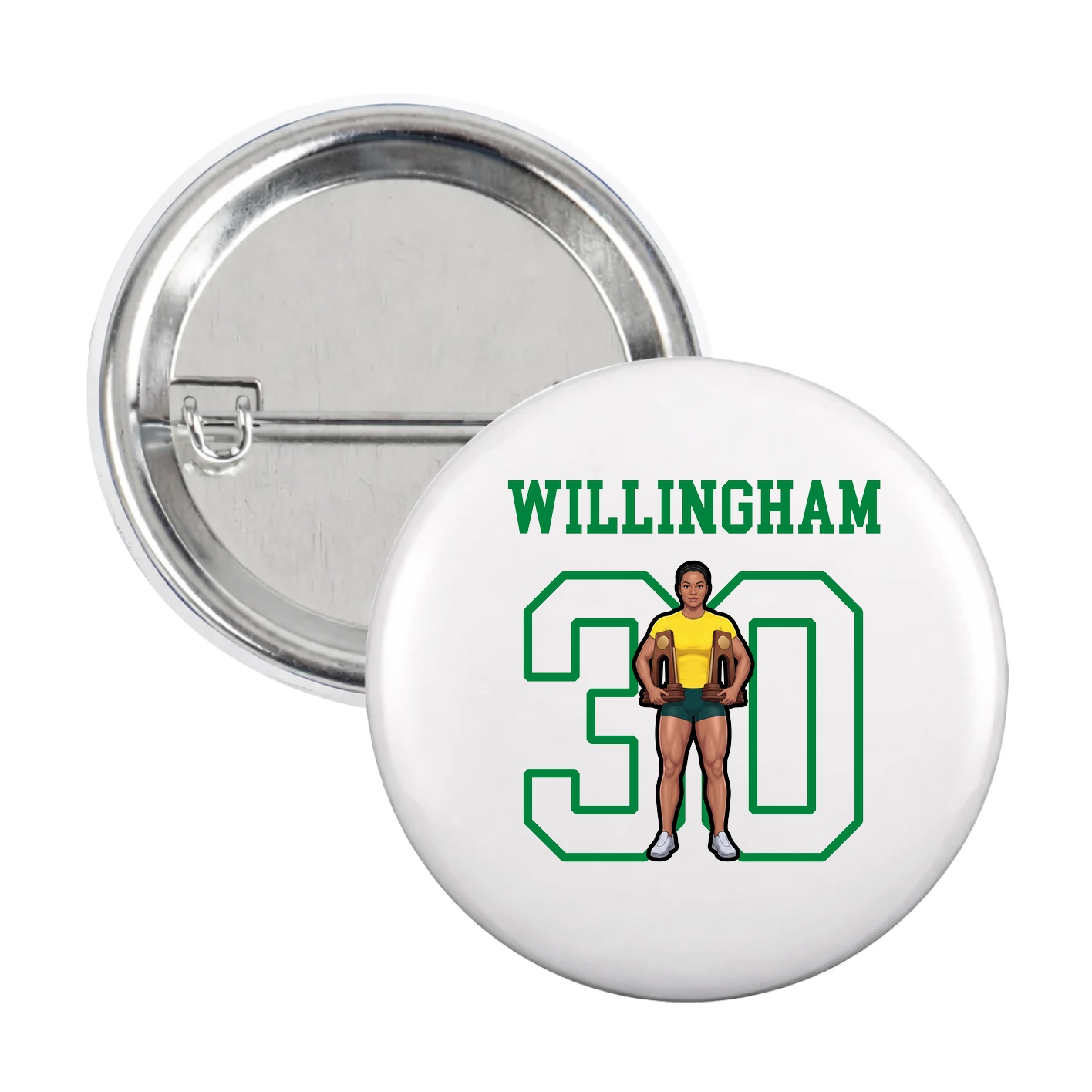 Game Day Button — Shirsey in White