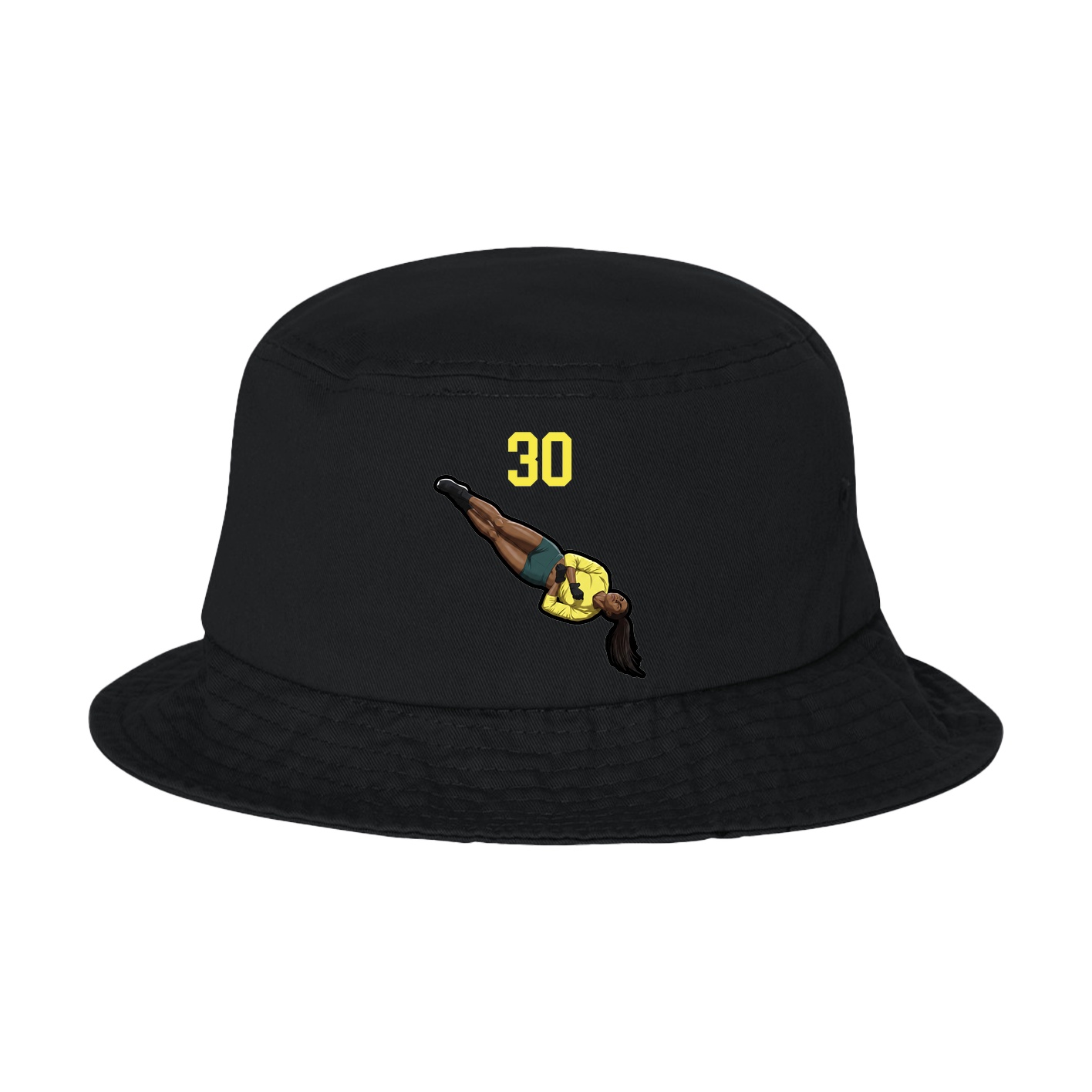 Bucket Cap — Number Top in Black