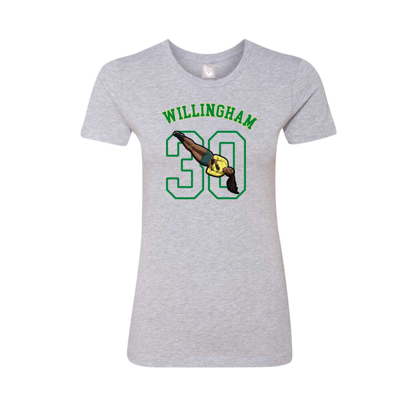 Fitted Women's Tee — Shirsey Arch in Grey