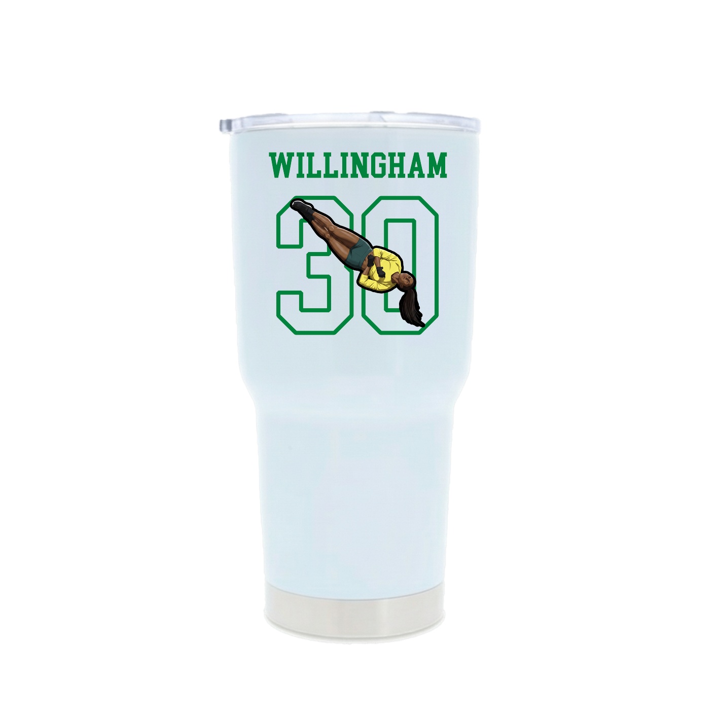 30oz Stainless Steel Tumbler — Shirsey in White
