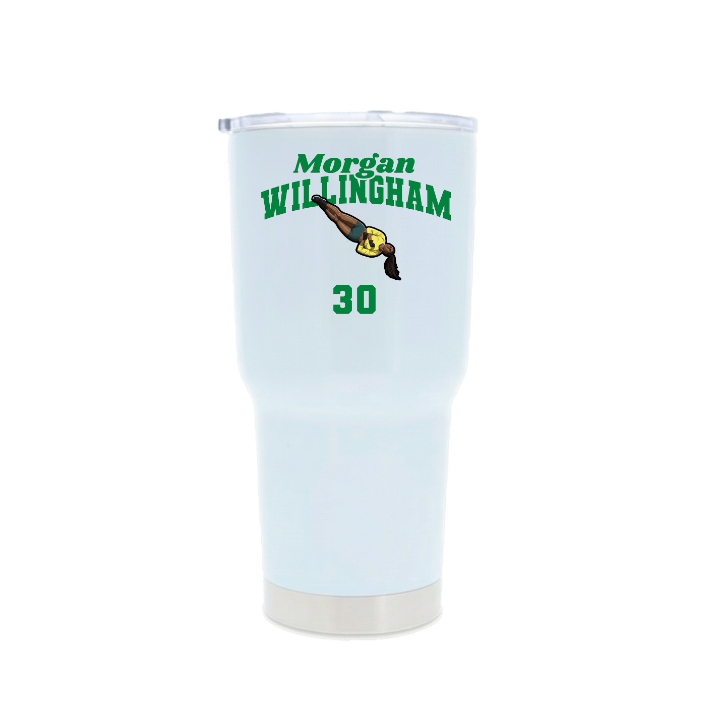 30oz Stainless Steel Tumbler — Signature Arch in White