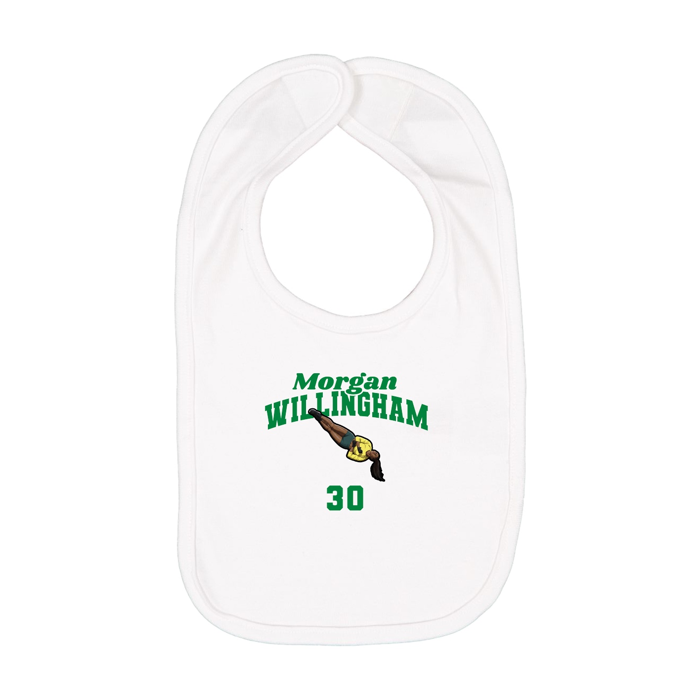 Infant Bib — Signature Arch in White