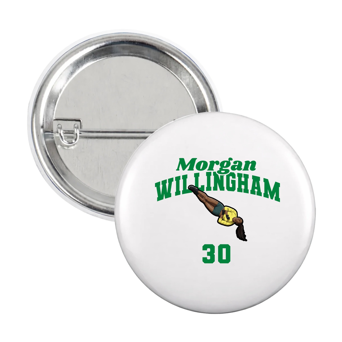 Game Day Button — Signature Arch in White