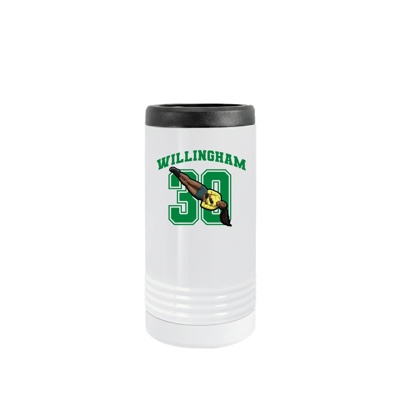 Slim Beverage Holder — Number in White
