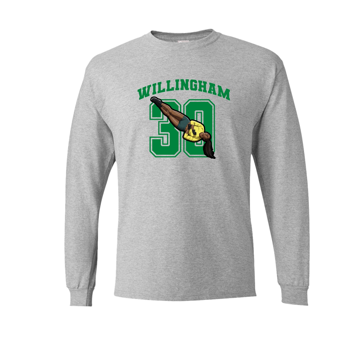 Long Sleeve Tee — Number in Grey