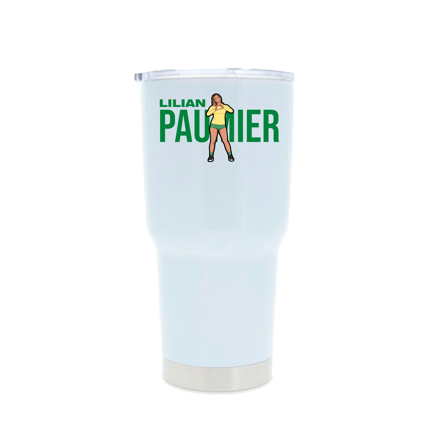 30oz Stainless Steel Tumbler — Player Name in White