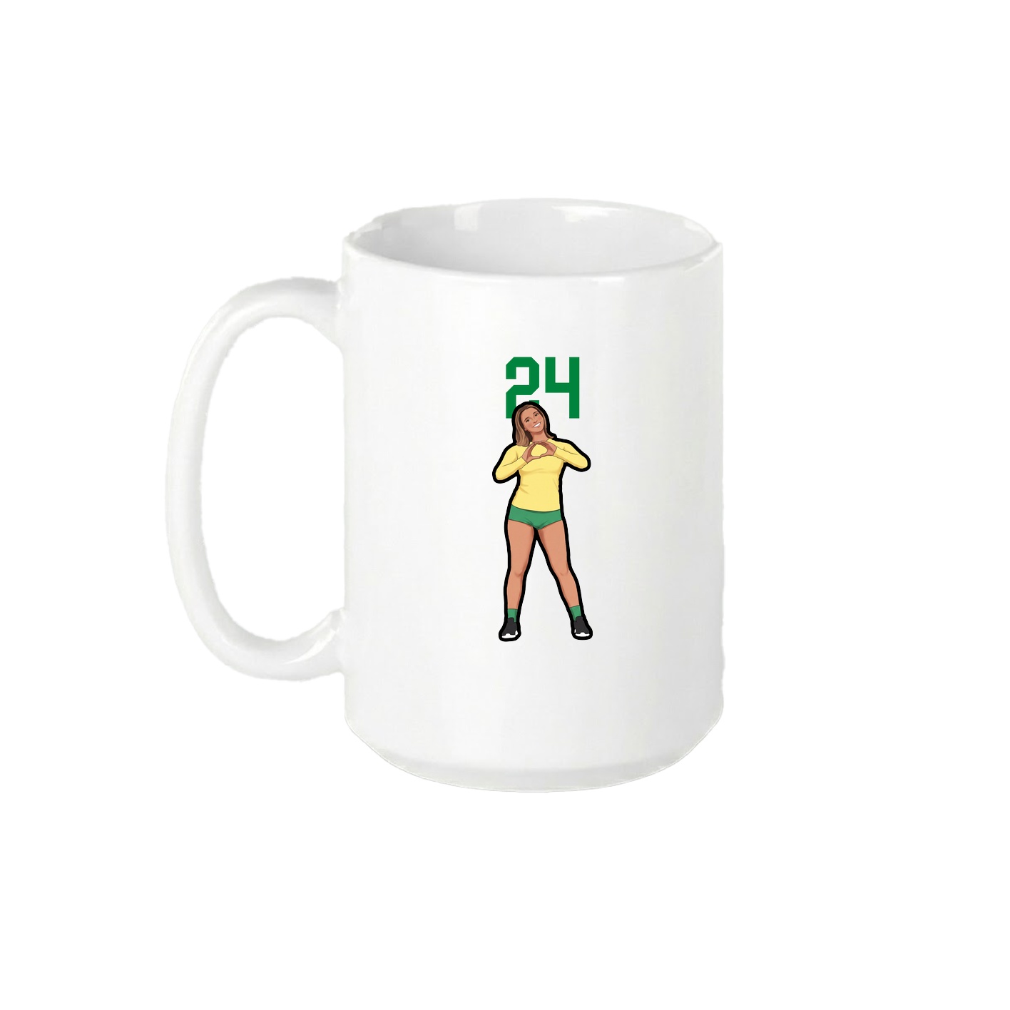 15oz Coffee Mug — Number Top in White