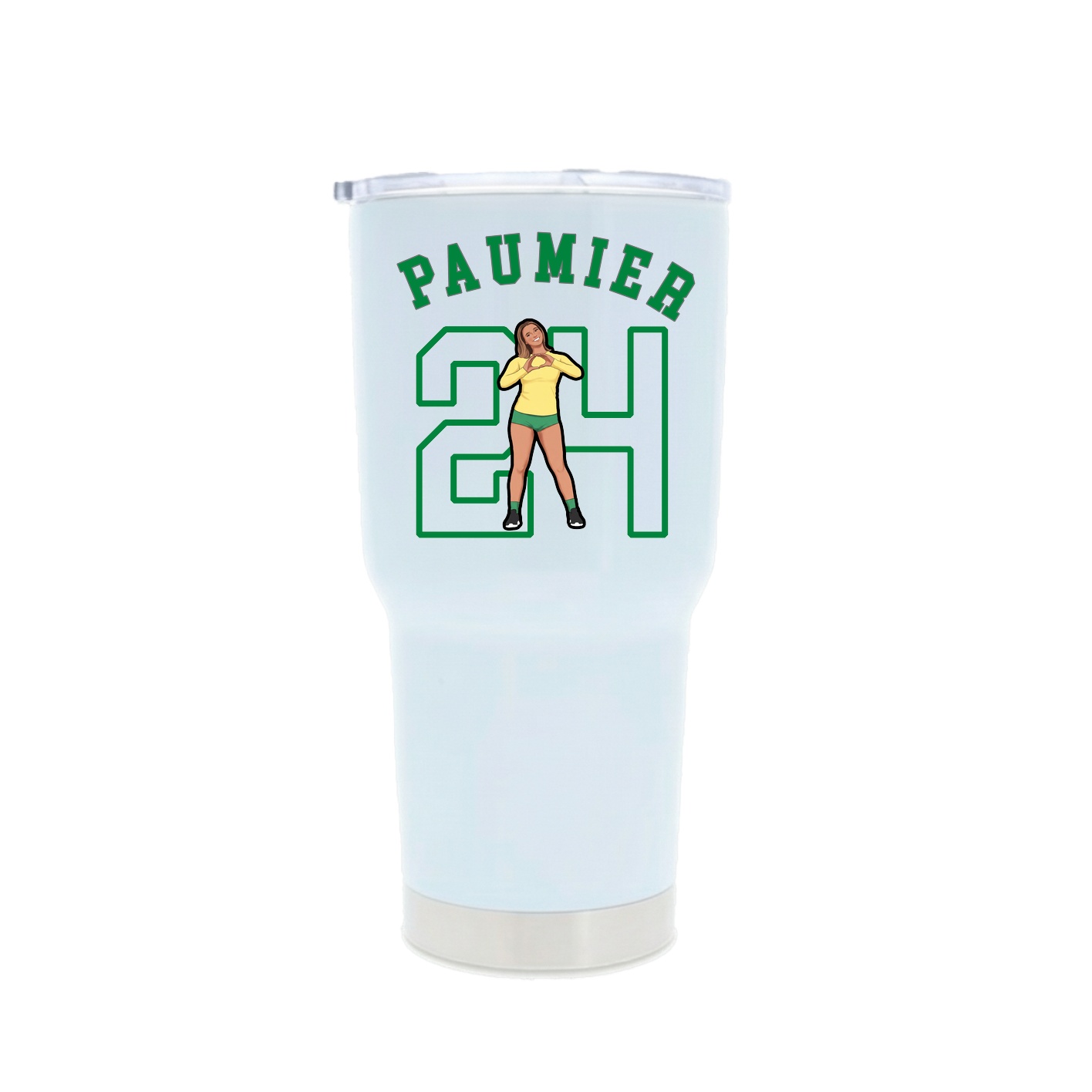 30oz Stainless Steel Tumbler — Shirsey Arch in White