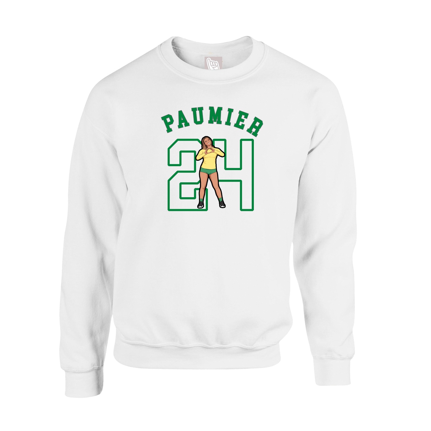Fleece Crew — Shirsey Arch in White