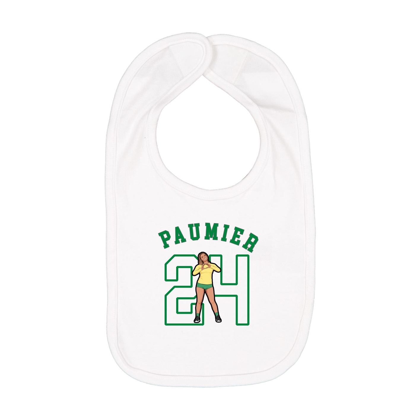 Infant Bib — Shirsey Arch in White