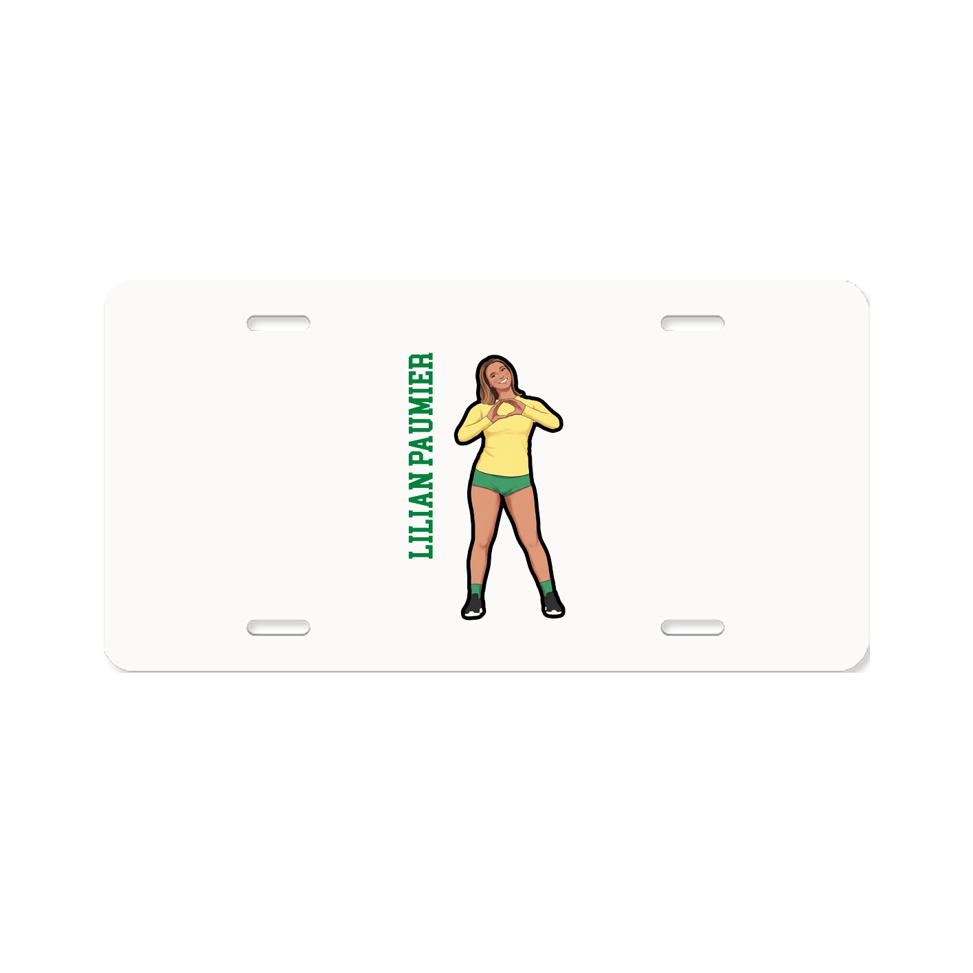 License Plate — Name Vertical in Classic