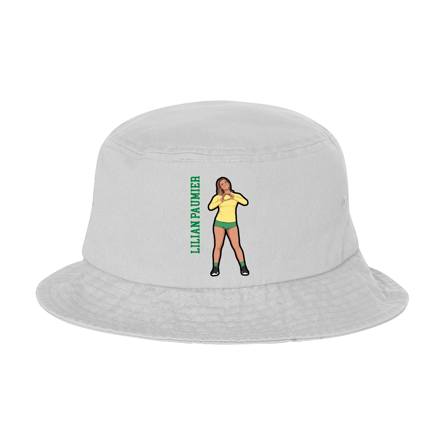 Bucket Cap — Name Vertical in White