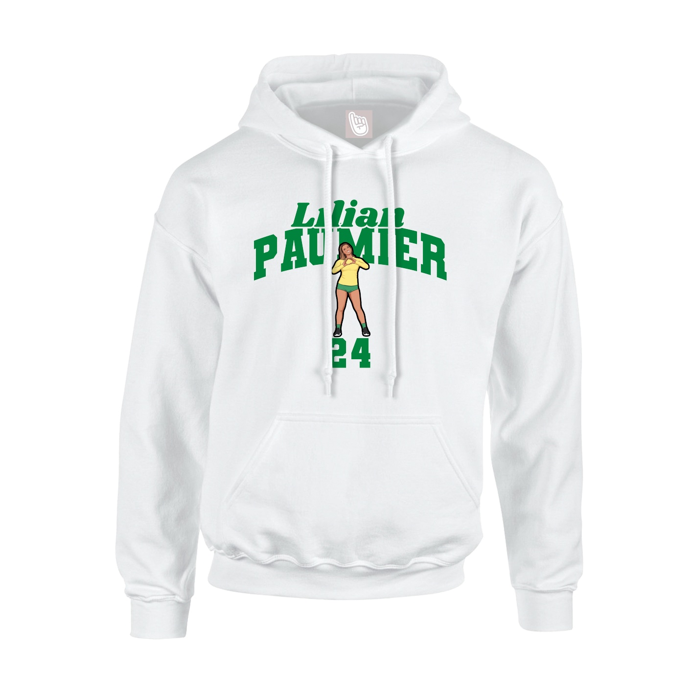 Hoodie — Signature Arch in White