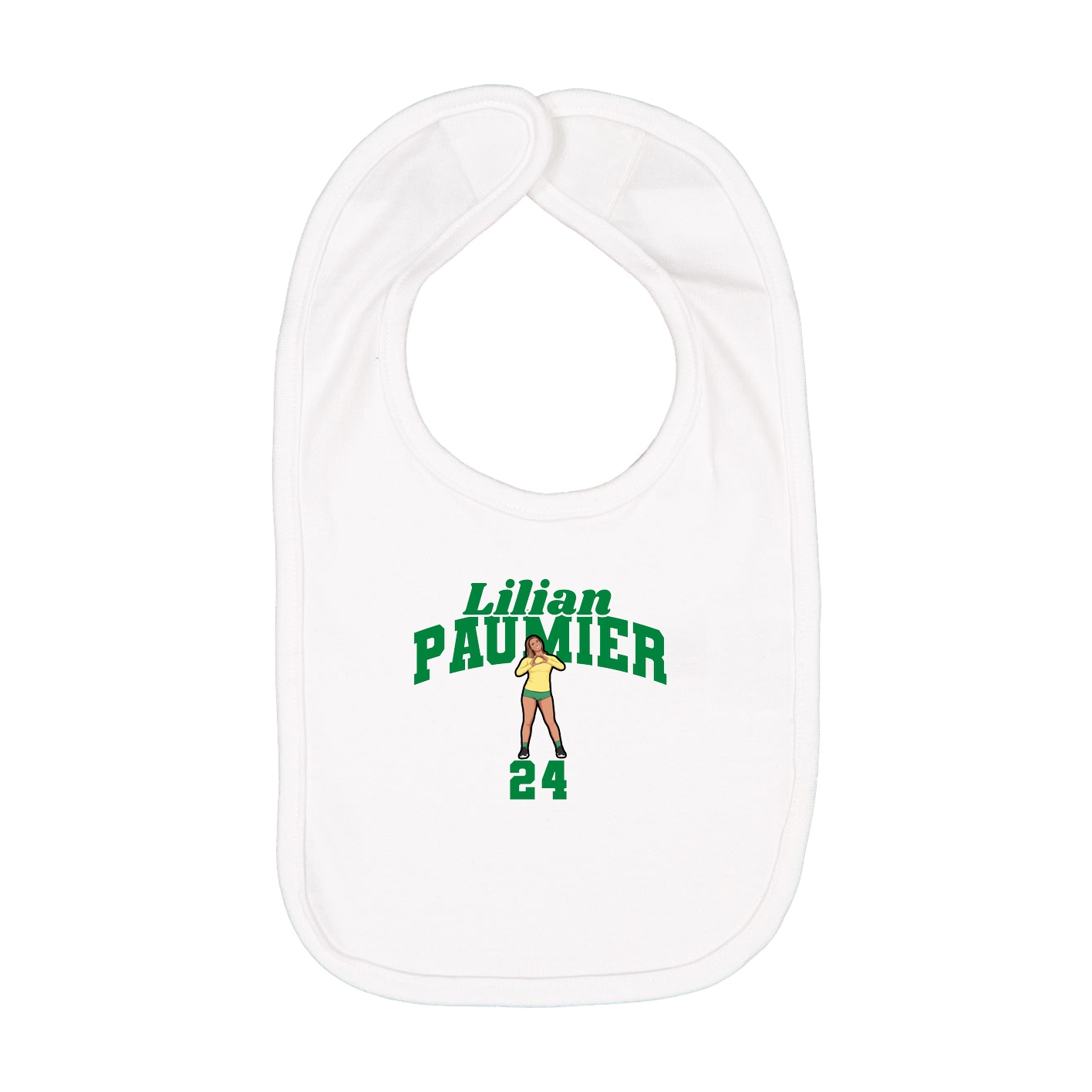 Infant Bib — Signature Arch in White