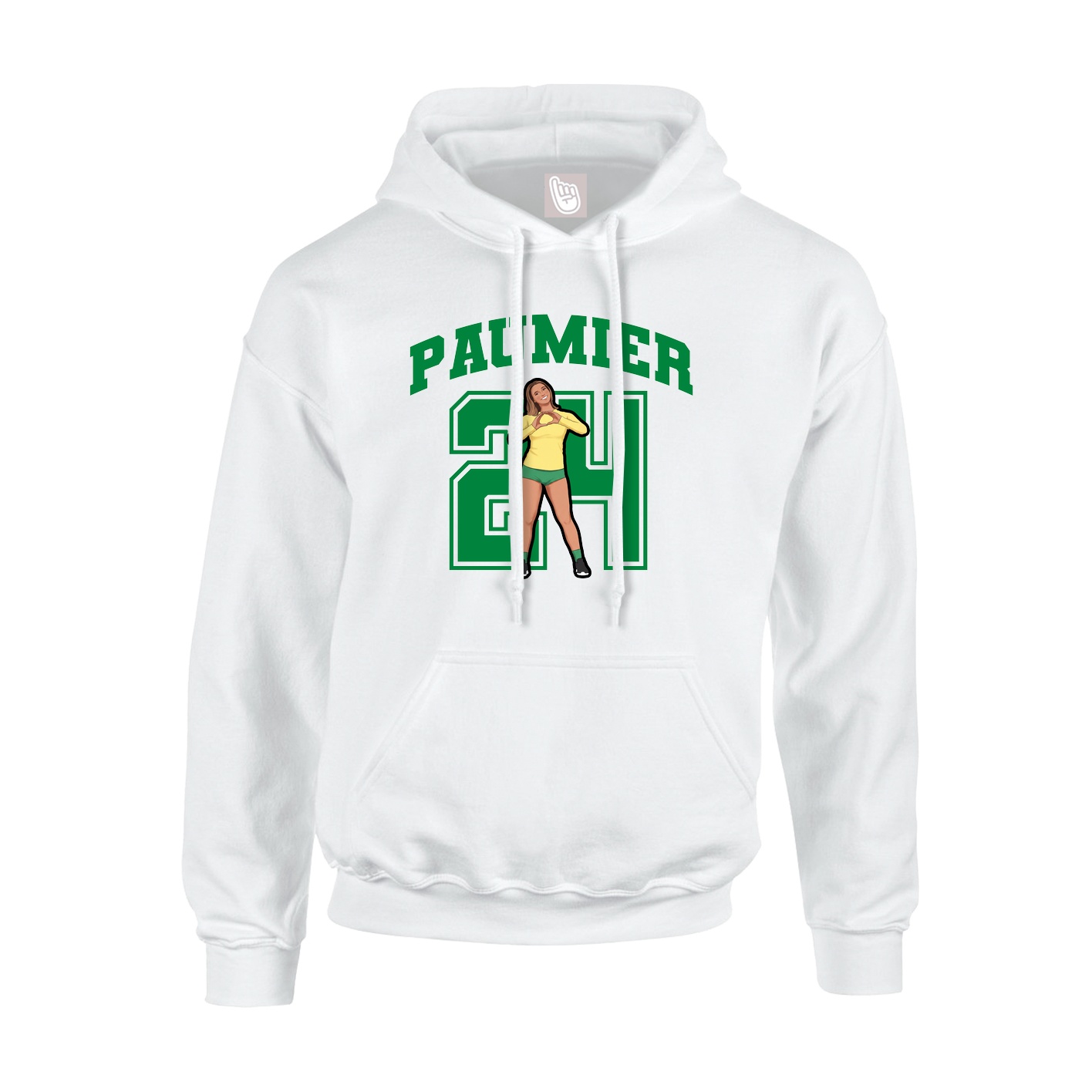 Youth Hoodie — Number in White