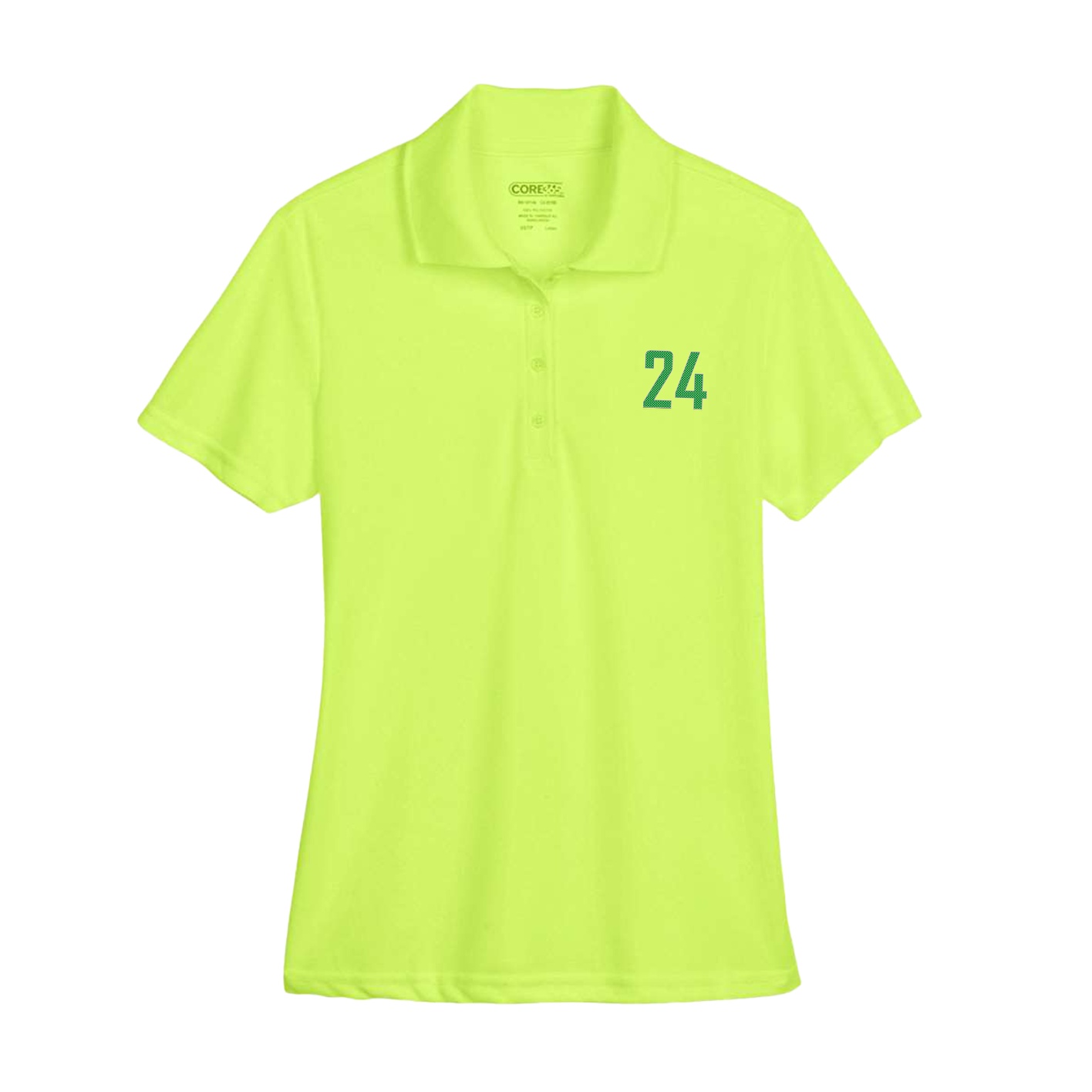 Womens Performance Polo — Front Shirsy in Yellow