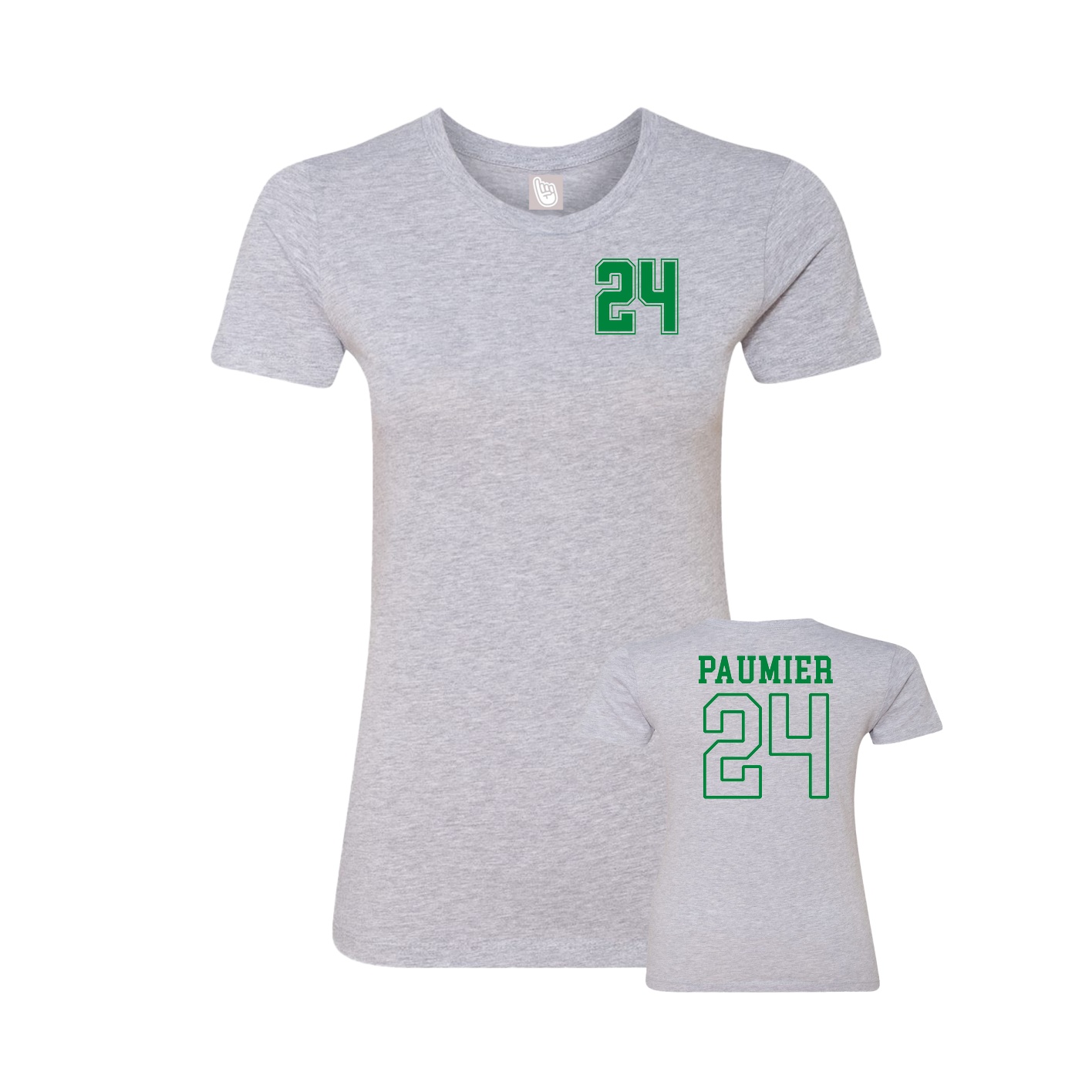 Womens Tee — Chest Back in Grey
