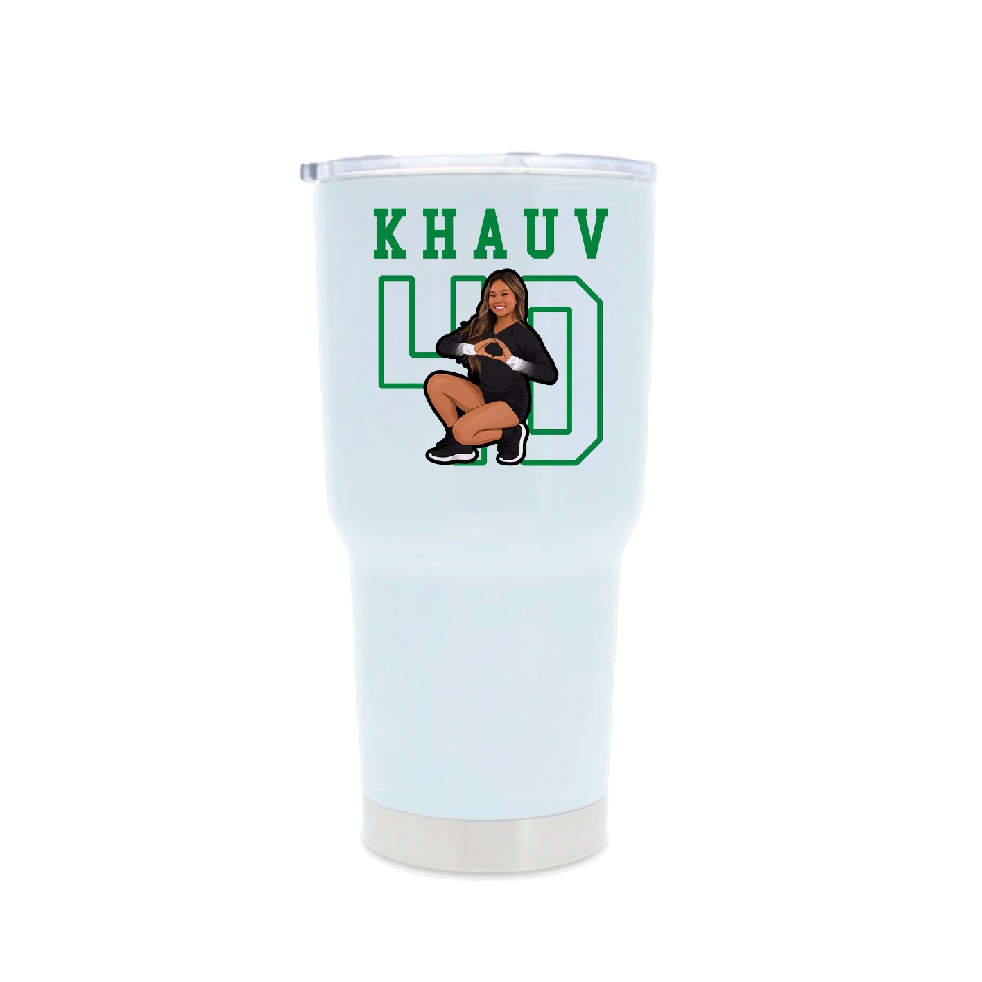 30oz Stainless Steel Tumbler — Shirsey in White